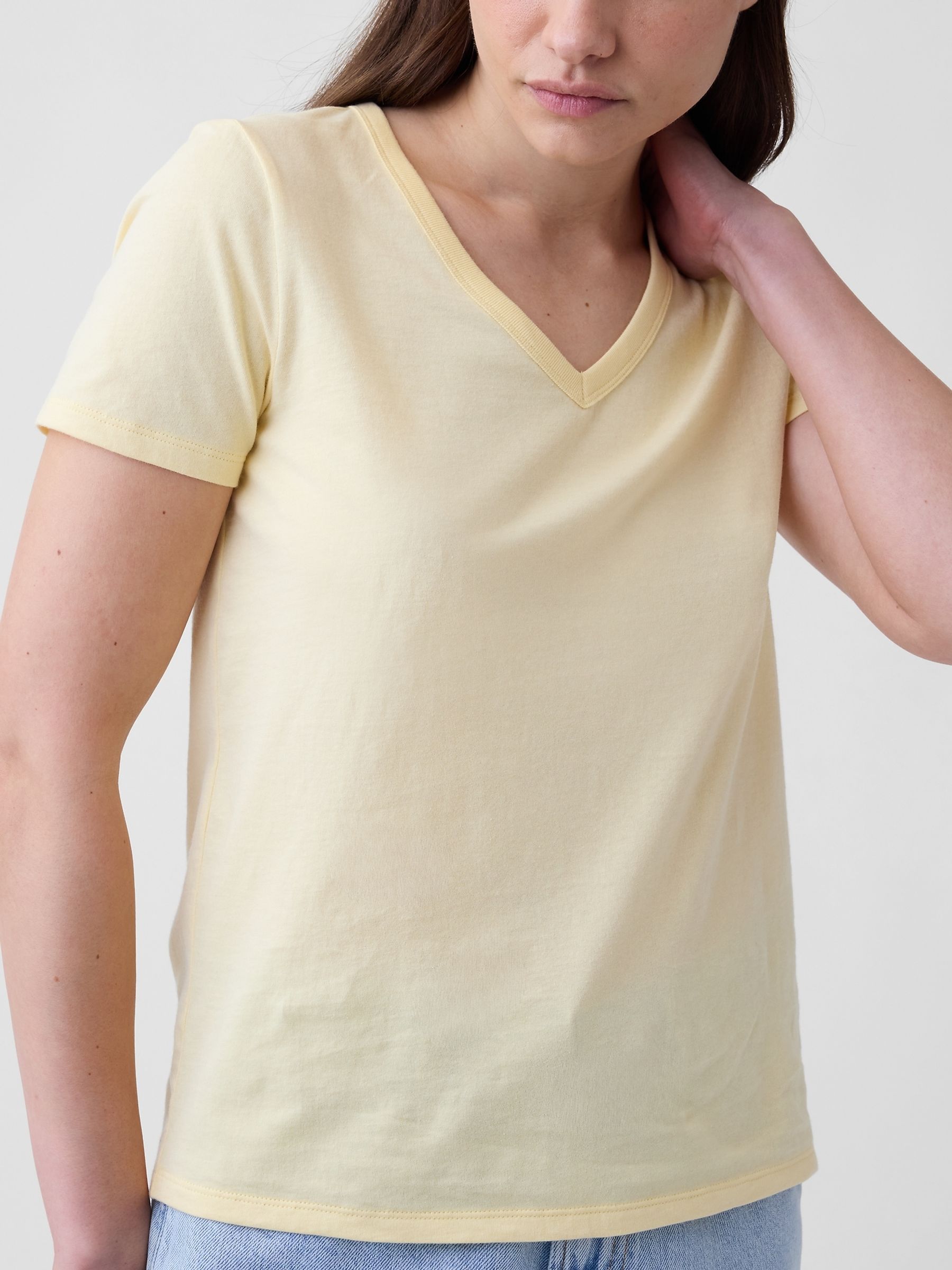 Yellow Favourite V-Neck Short Sleeve T-Shirt - Image 4 of 5