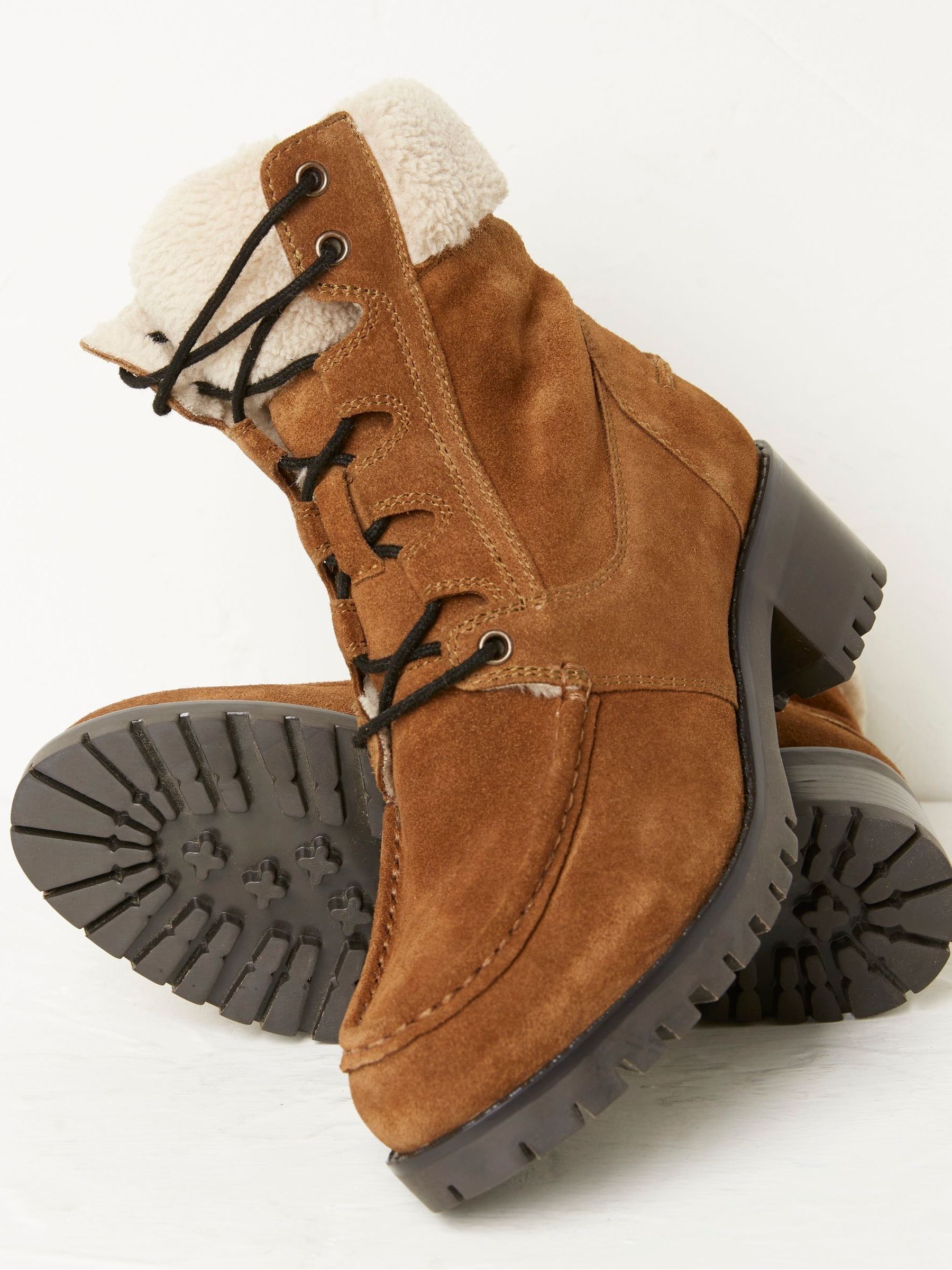 Brown Tory Apron Ankle Heel Boots - Image 2 of 4 Brown Tory Apron Ankle Heel Boots - Image 2 of 4