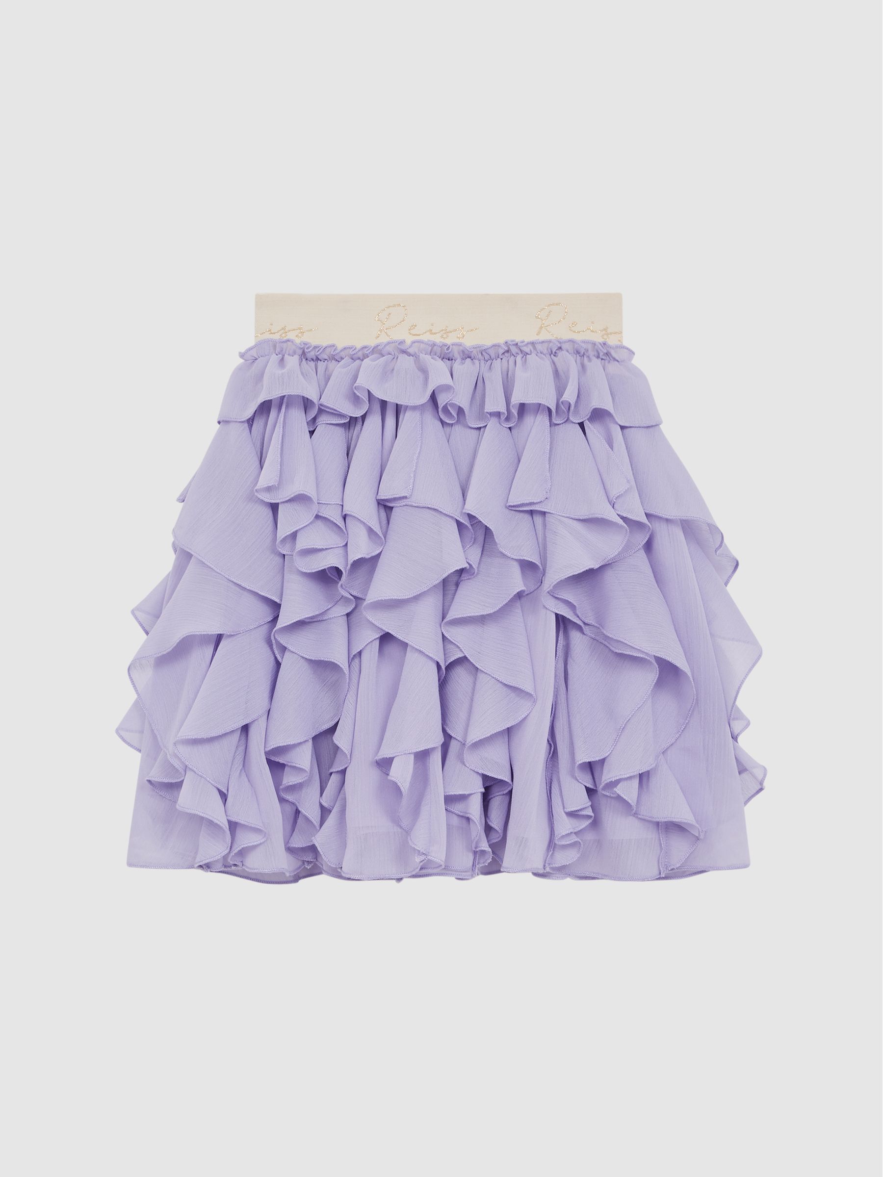 4-9 yrs Ruffle Printed Skirt in Lilac - Image 2 of 6