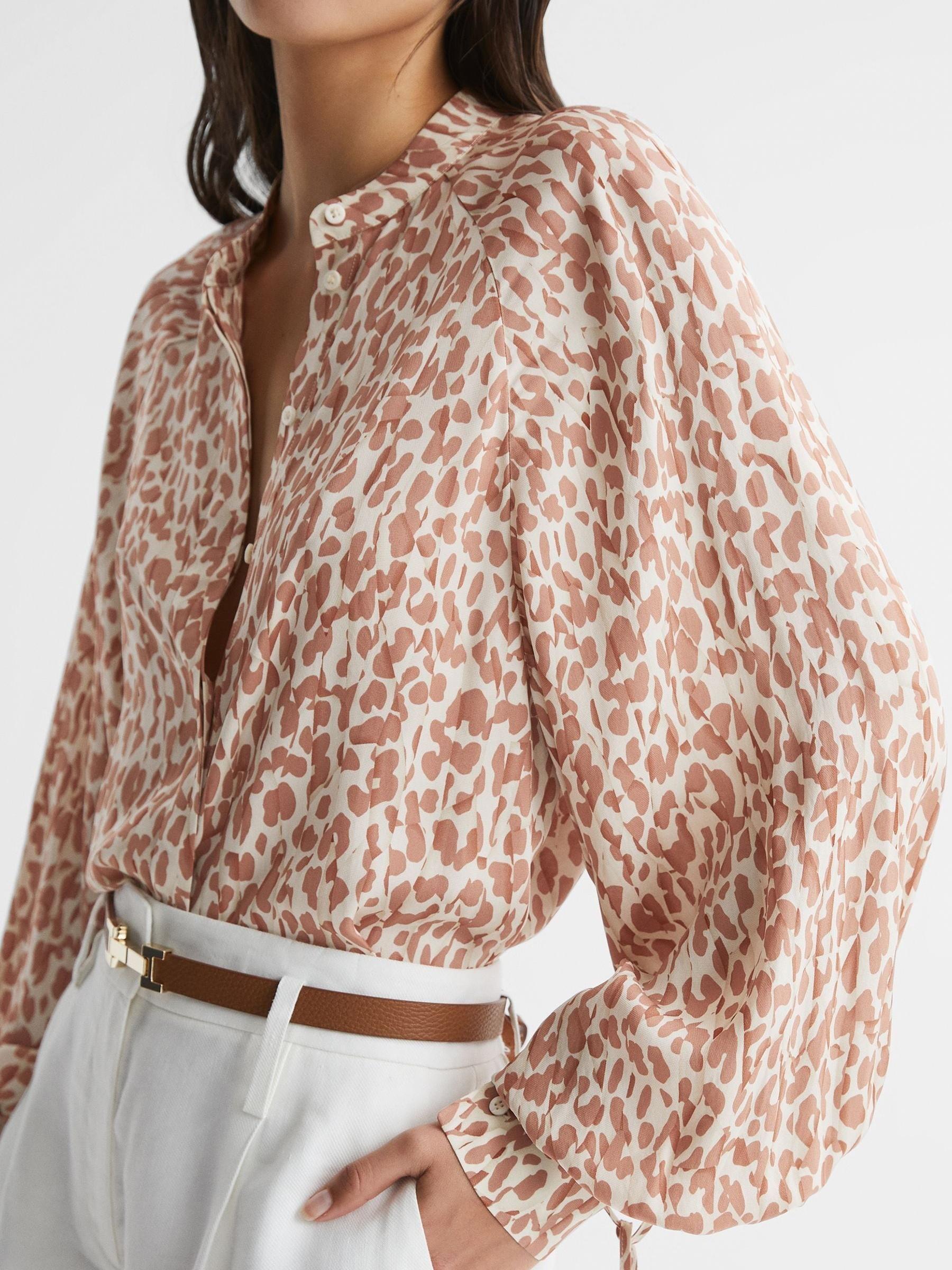Animal Print Blouse in Neutral - Image 1 of 6