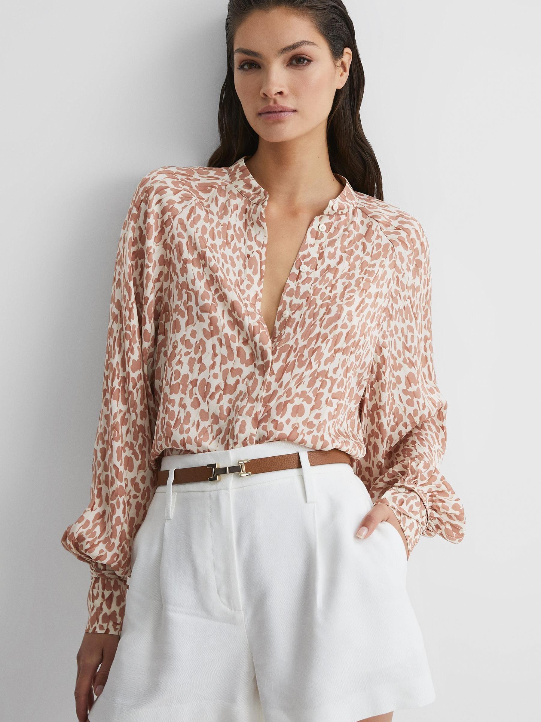 Animal Print Blouse in Neutral - Image 4 of 6