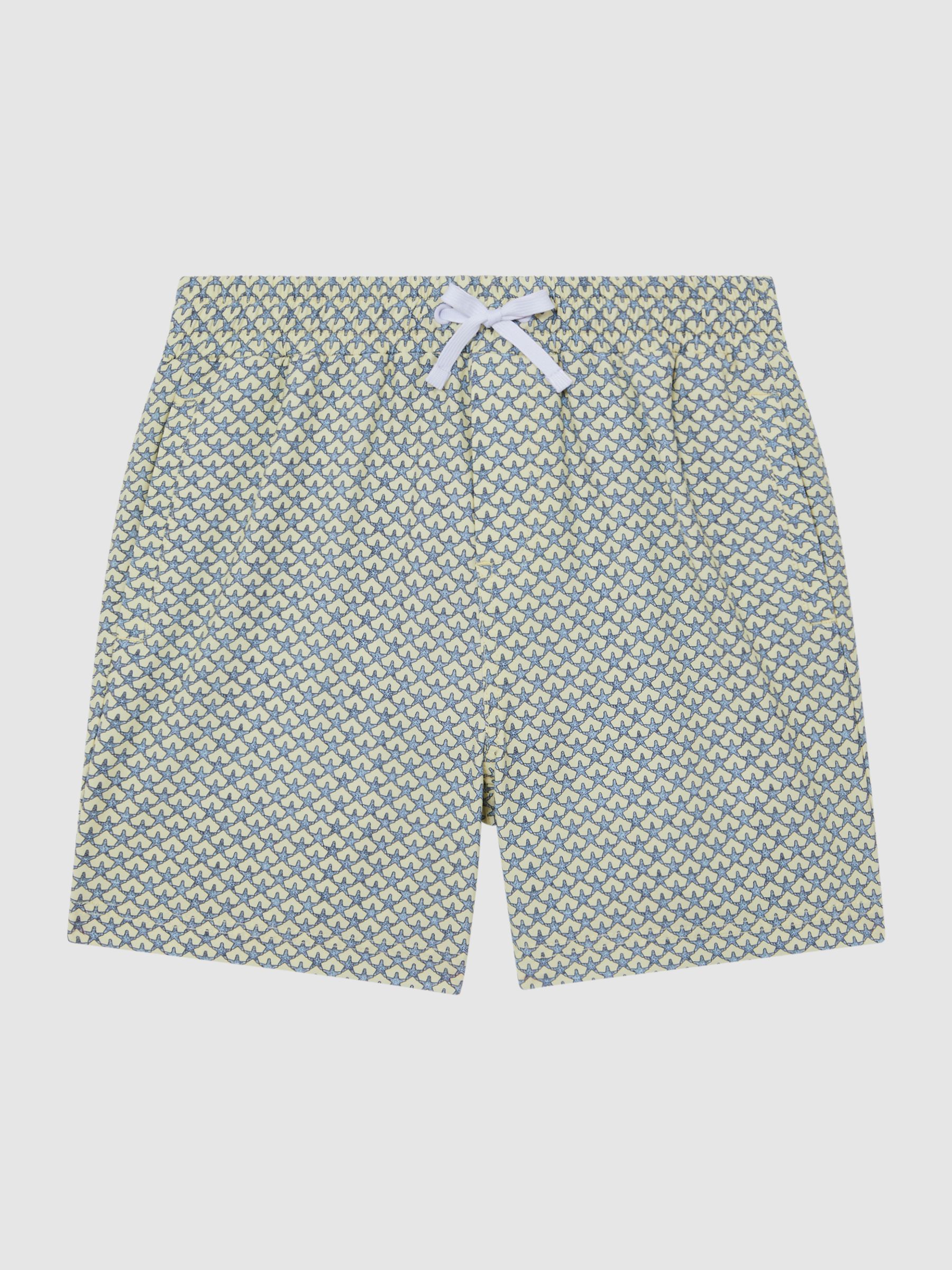 Junior Starfish Print Swim Shorts in Yellow - Image 2 of 6