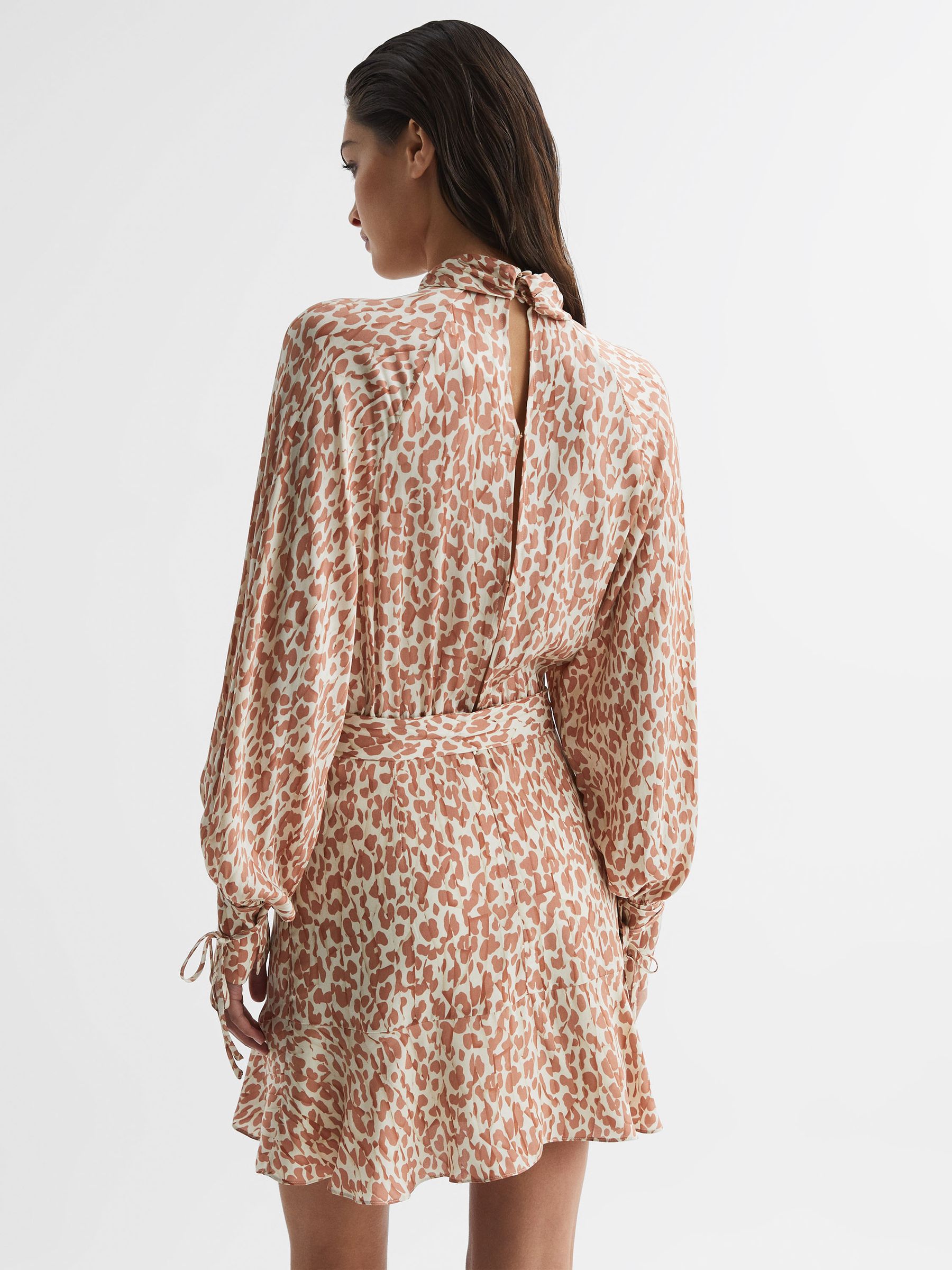 Animal Print Mini Dress in Neutral - Image 5 of 7