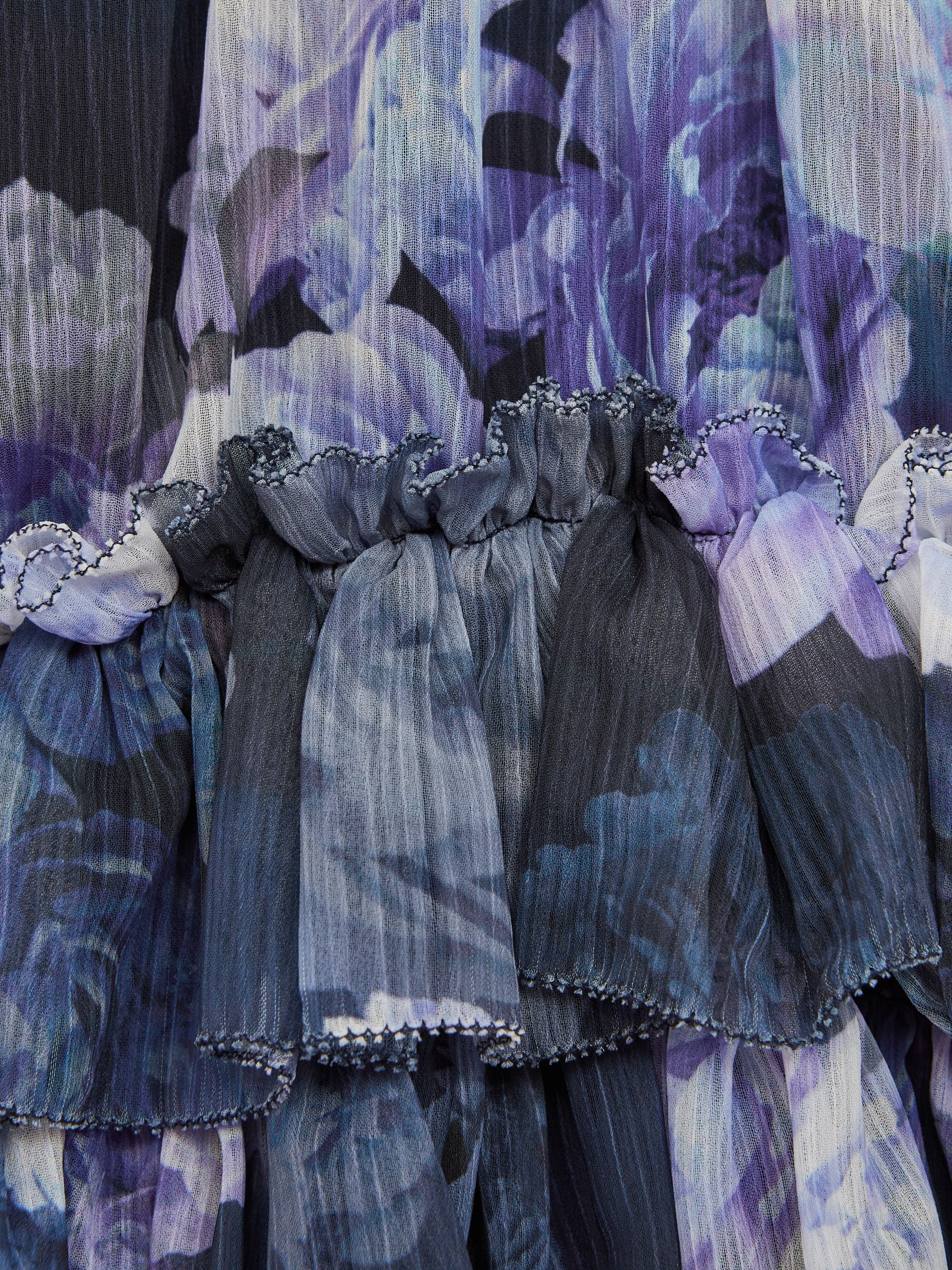 9-12 yrs Printed Tiered Dress in Blue Print - Image 6 of 6