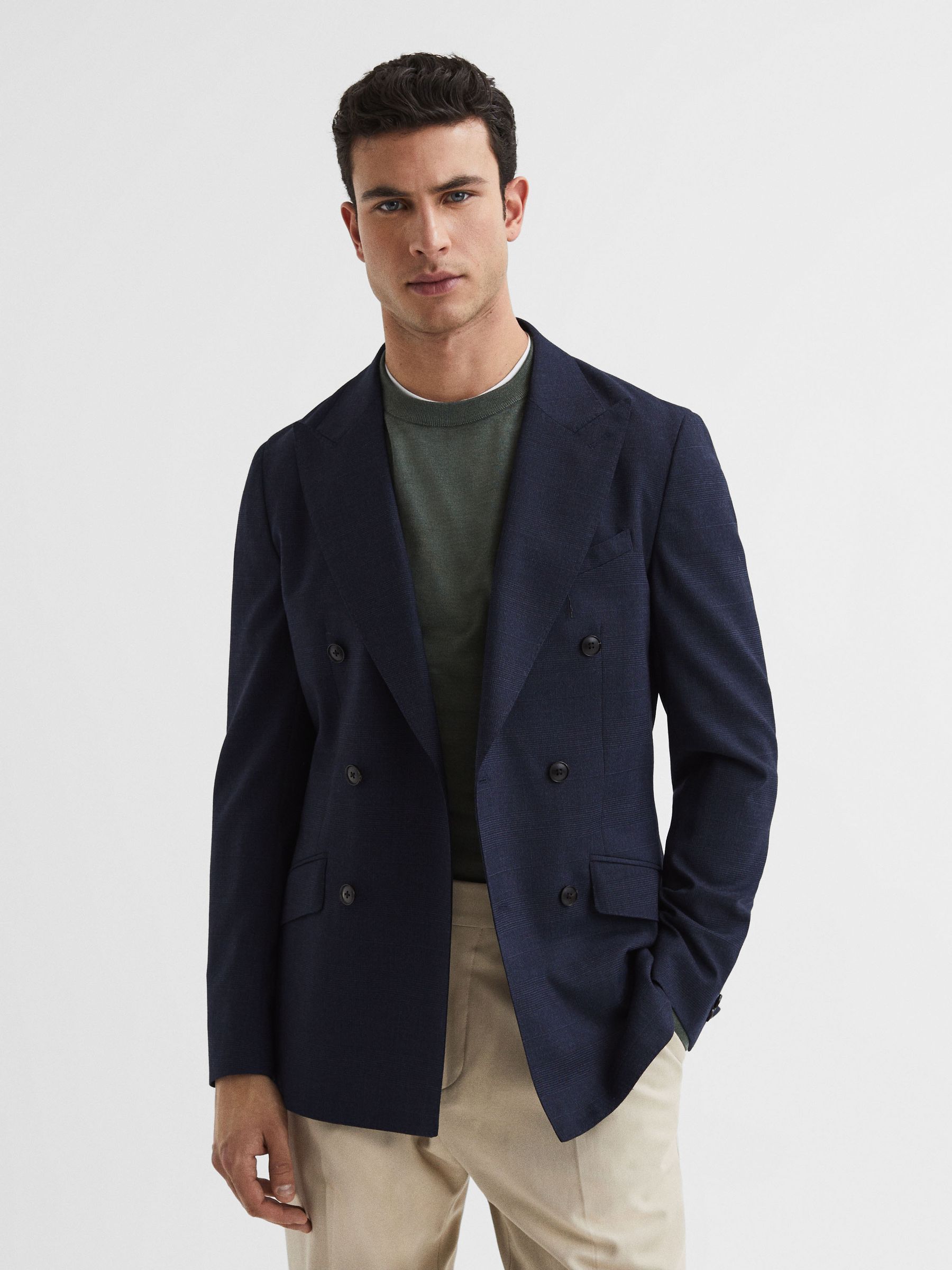 Merino Silk Knitted Jumper in Sage - Image 6 of 6