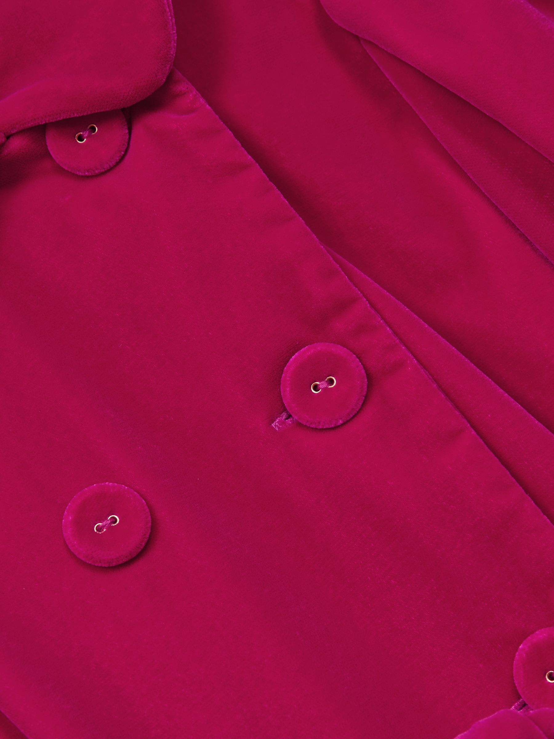 Velvet Double Breasted Dress in Pink - Image 5 of 5