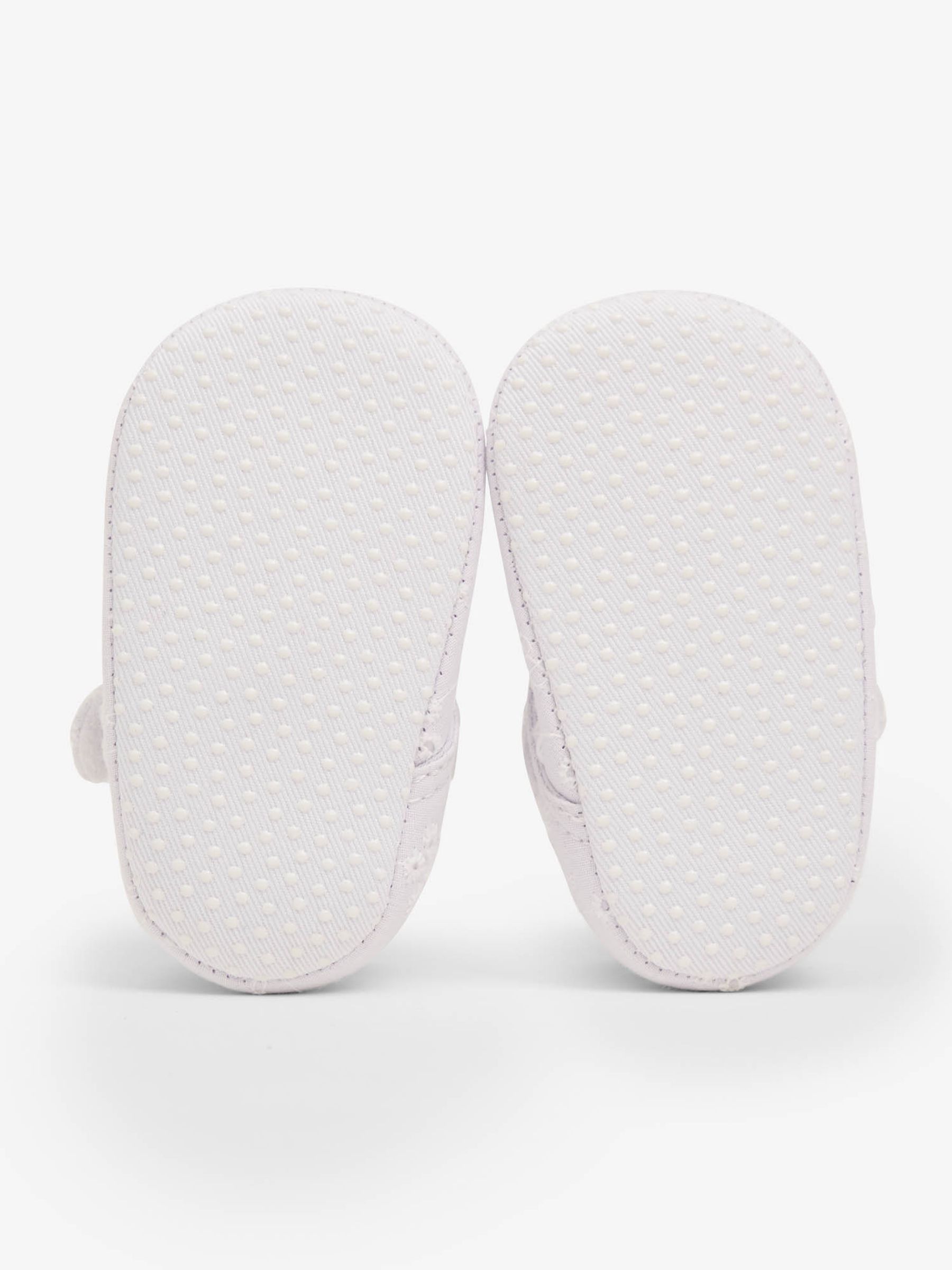 White Broderie Anglaise Baby Canvas Shoes - Image 5 of 5