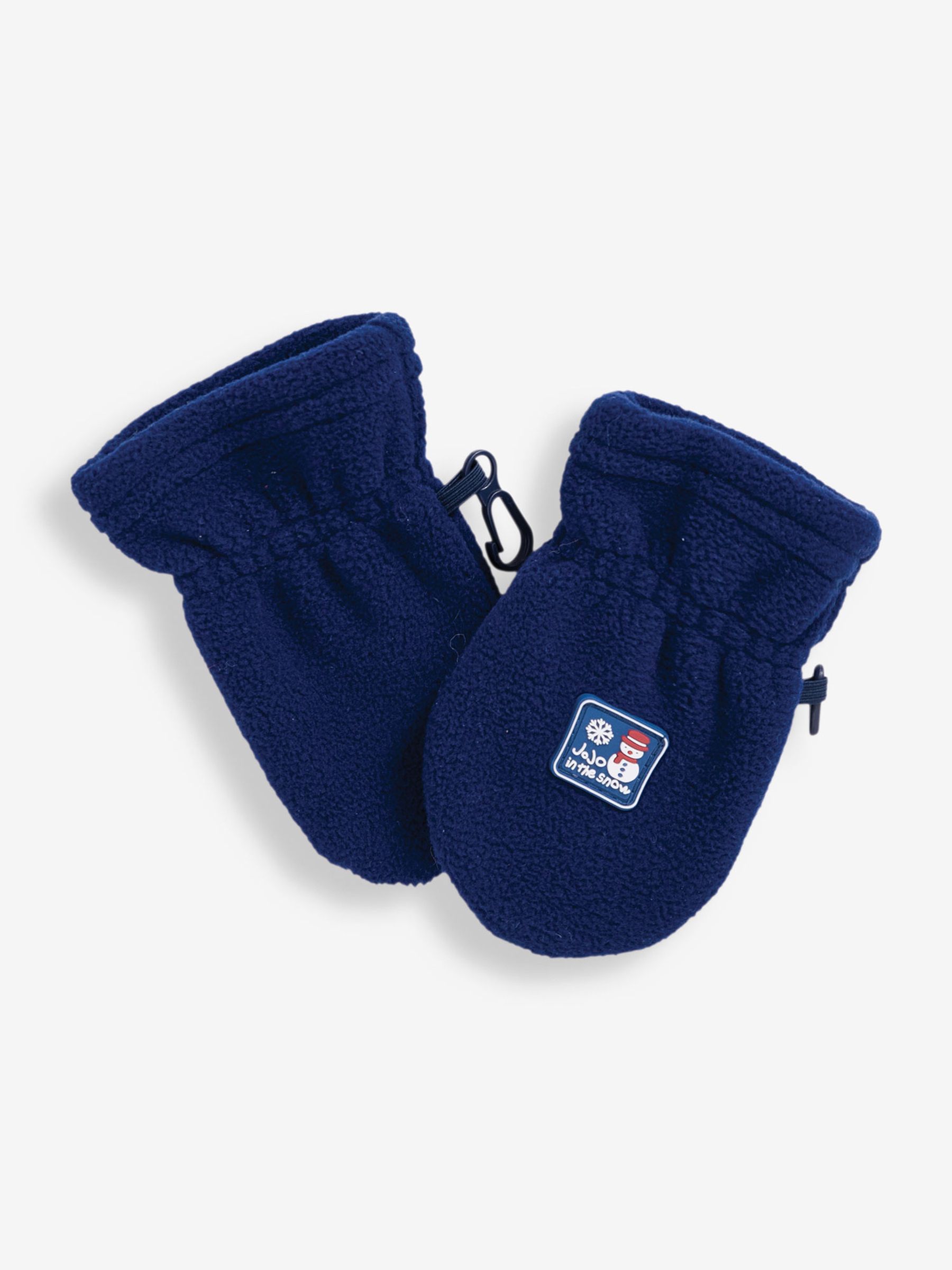 Navy Blue Polarfleece Pop-On Mittens - Image 1 of 1