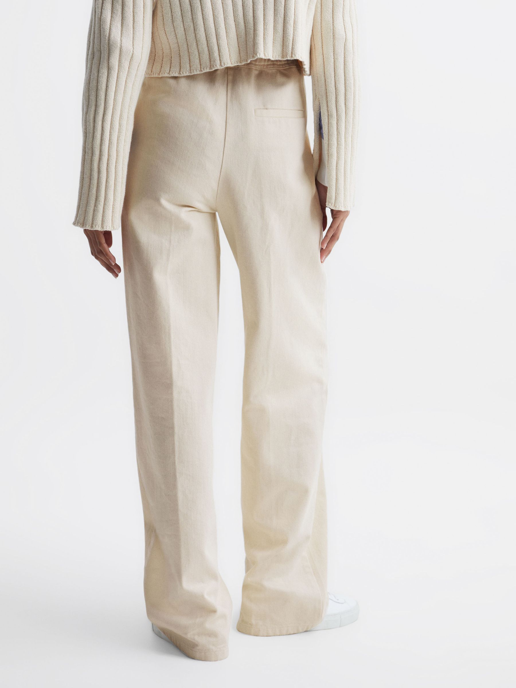 Wide Leg Trousers in Cream - Image 5 of 6