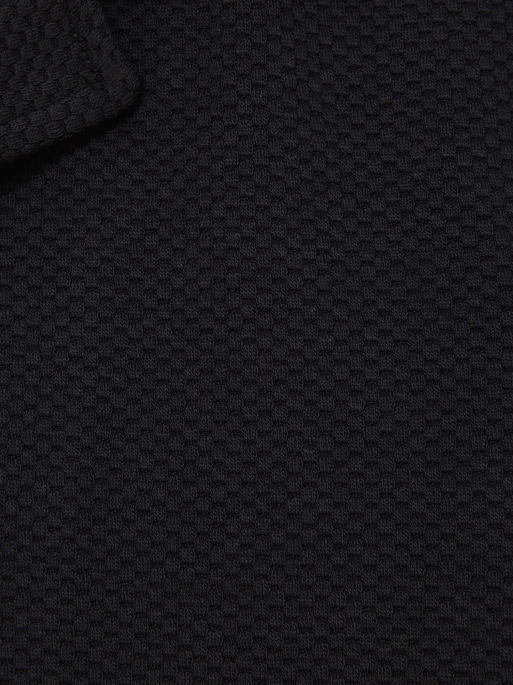 Junior Short Sleeve Cuban Collar Shirt in Navy - Image 6 of 6