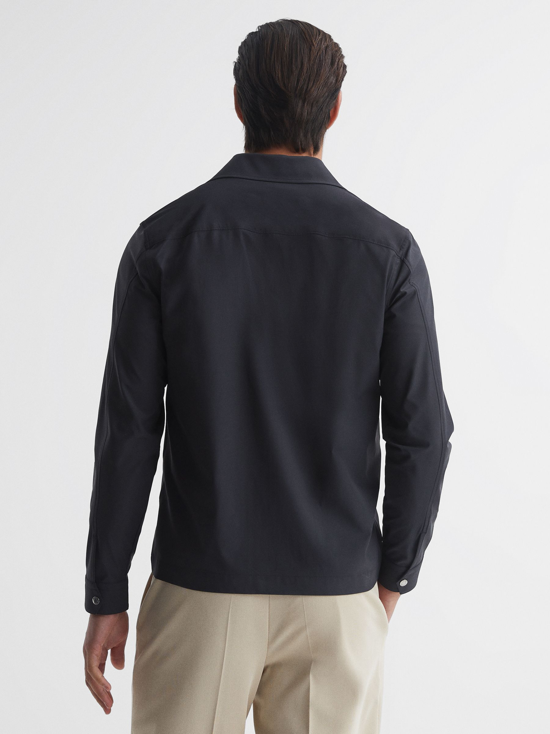 Technical Pocket Zip Through Jacket in Black - Image 5 of 5