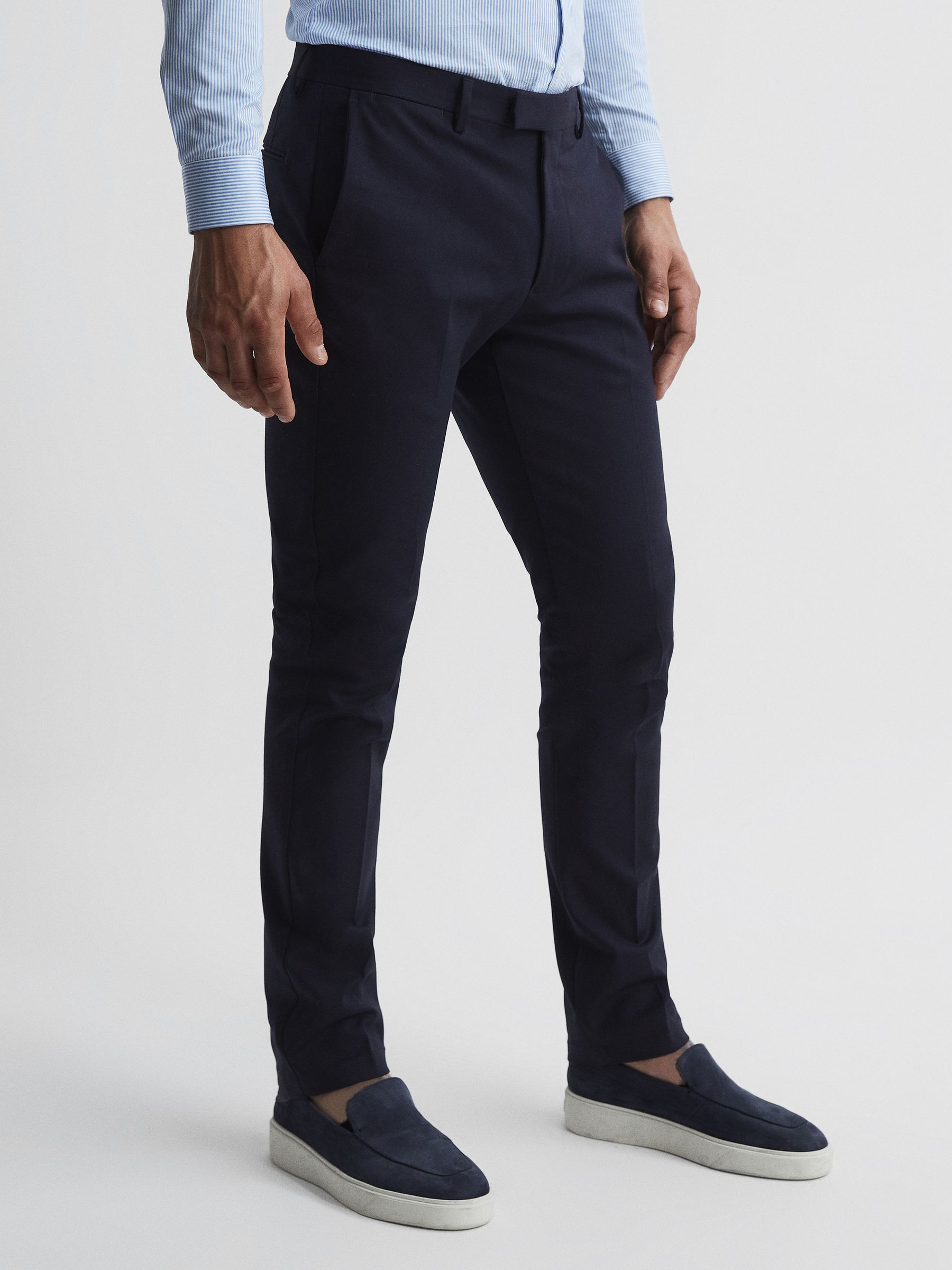 Slim Fit Chinos in Navy - Image 1 of 5
