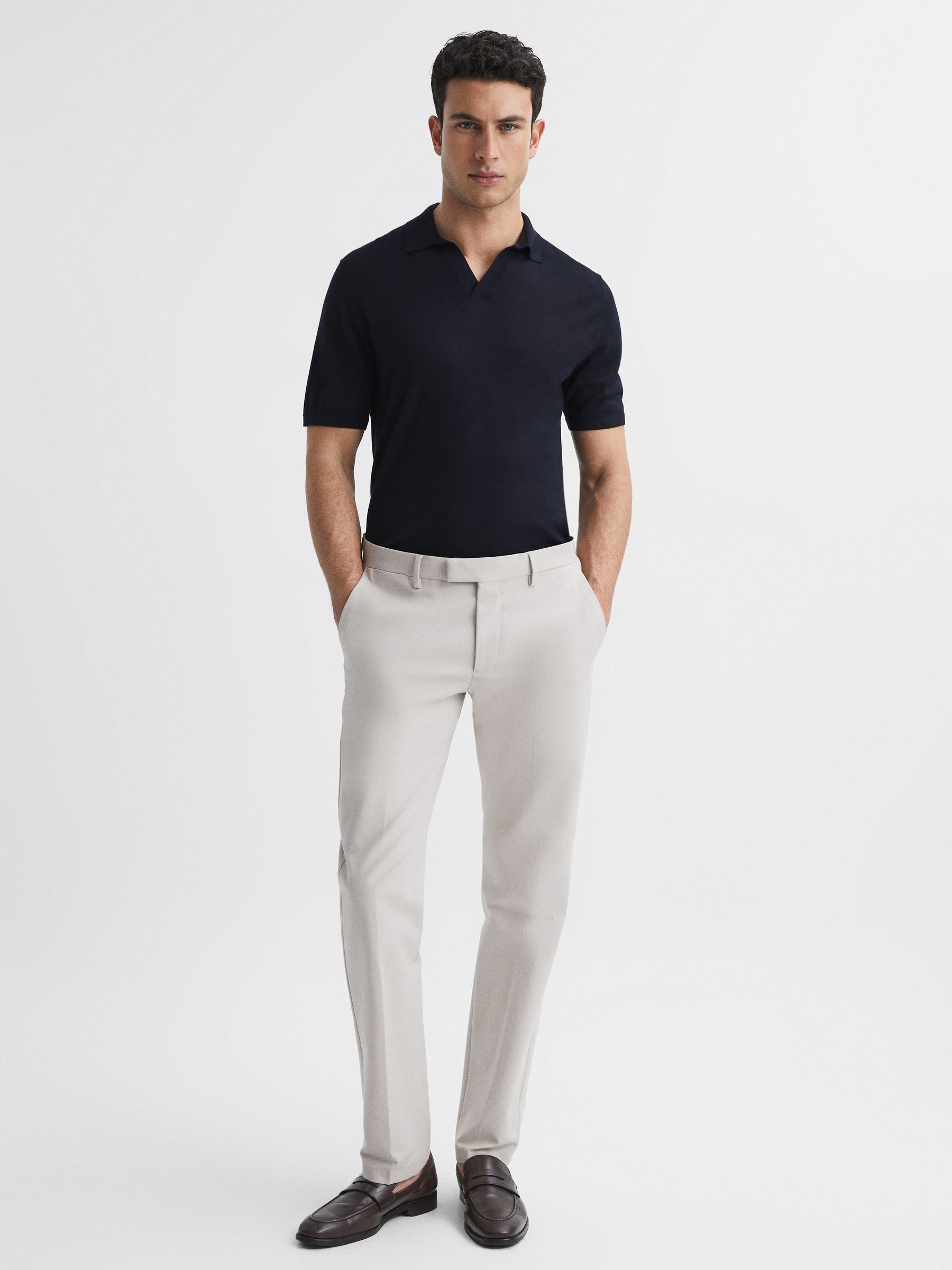 Slim Fit Chinos in Stone - Image 3 of 7