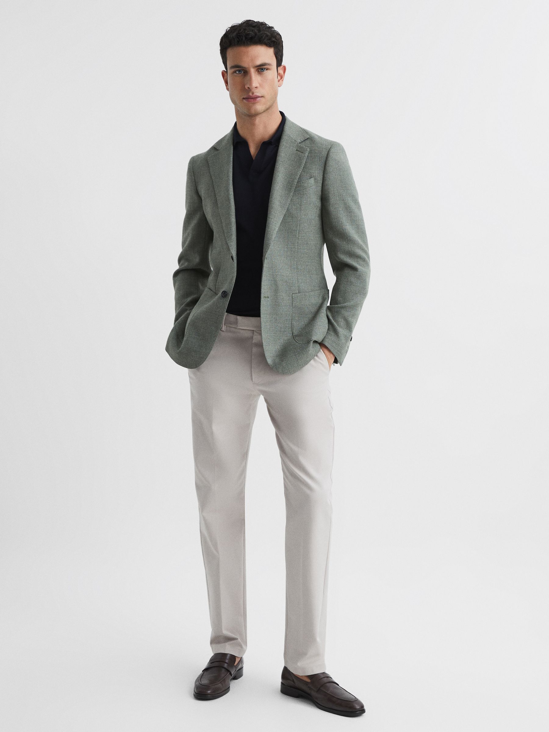 Slim Fit Chinos in Stone - Image 6 of 7