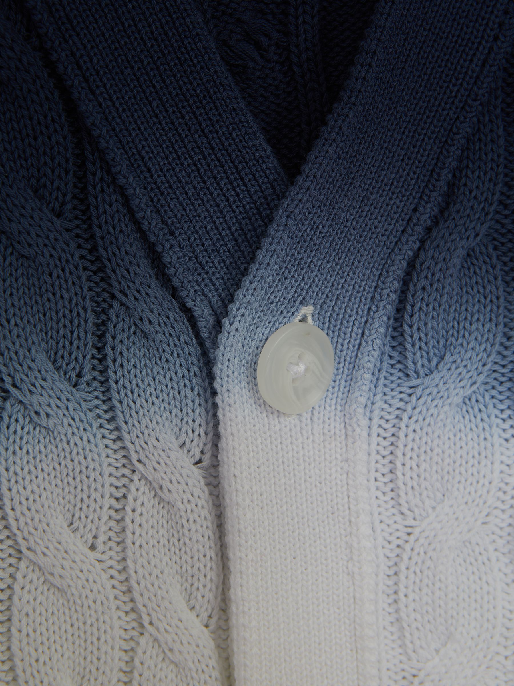 Junior Ombre Cable Knit Cardigan in Blue - Image 6 of 6
