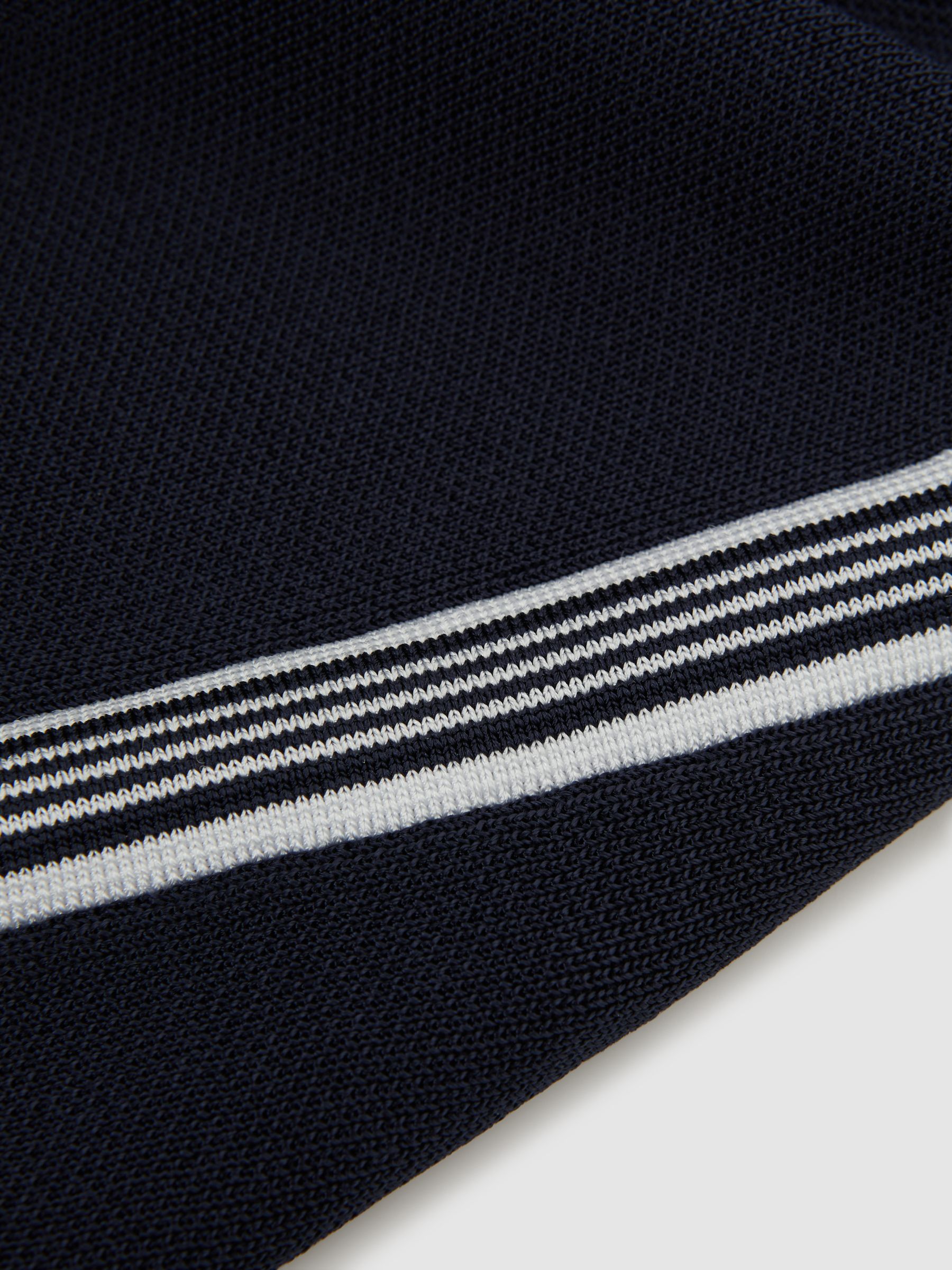 Senior Side Stripe Drawstring Shorts in Navy - Image 7 of 7