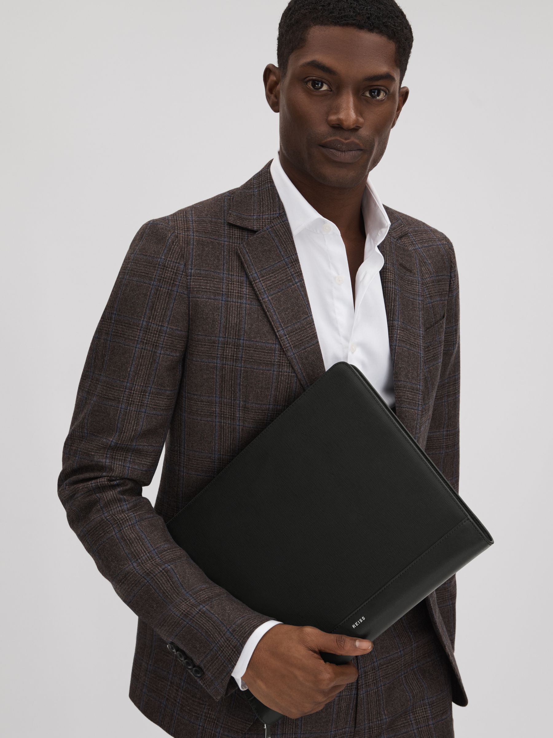 Saffiano Leather Folio in Black - Image 2 of 5