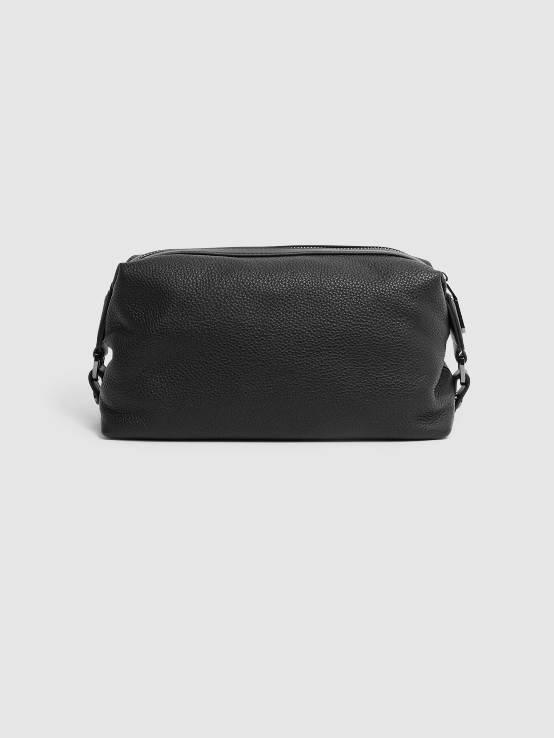 Leather Washbag in Black - Image 3 of 5