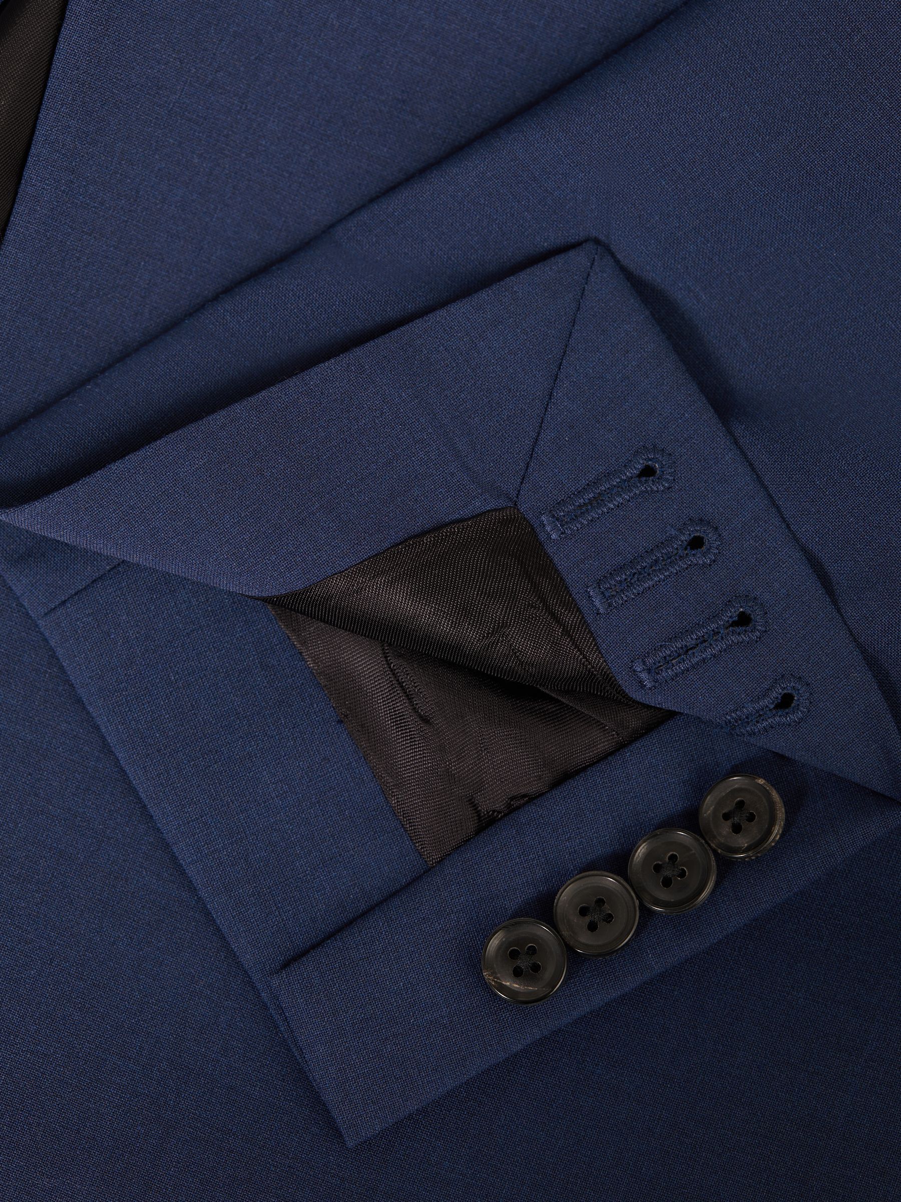 Slim Fit Single Breasted Wool Blend Blazer in Bright Blue - Image 7 of 7