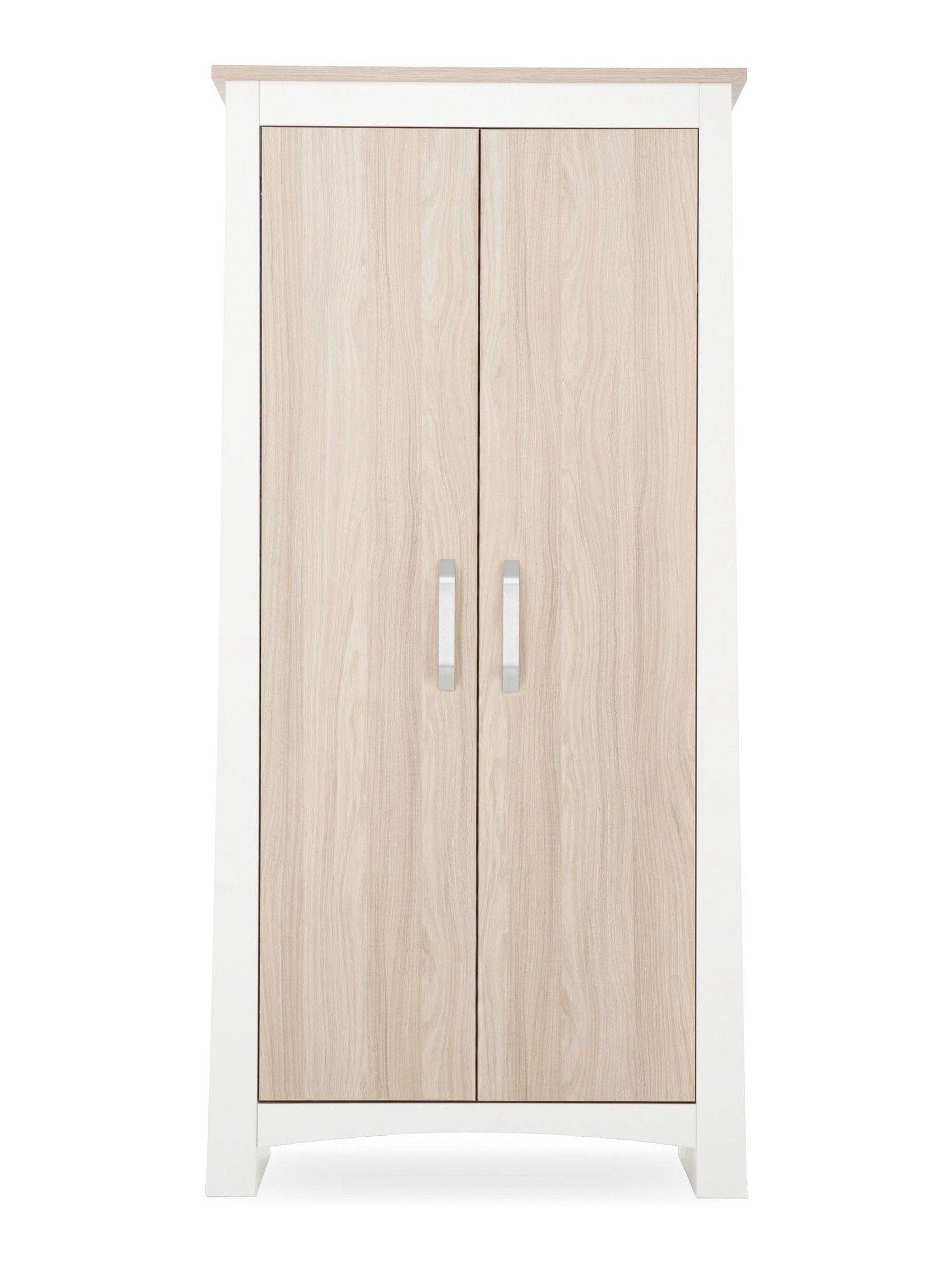 Cuddleco White Ada 2 Door Nursery Wardrobe in White and Ash - Image 4 of 5