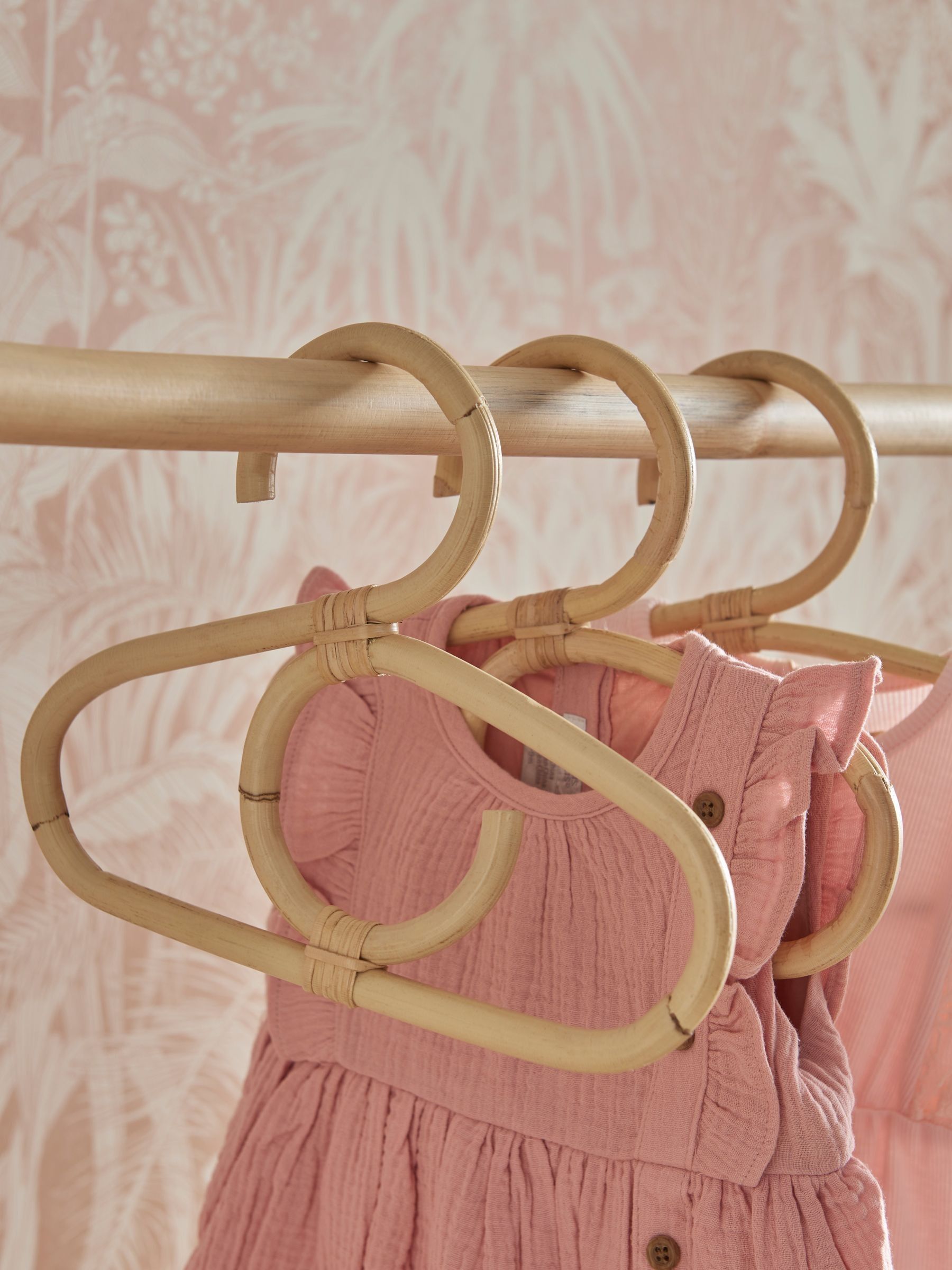 Cuddleco Natural Aria Set of 9 Hangers Rattan - Image 1 of 2