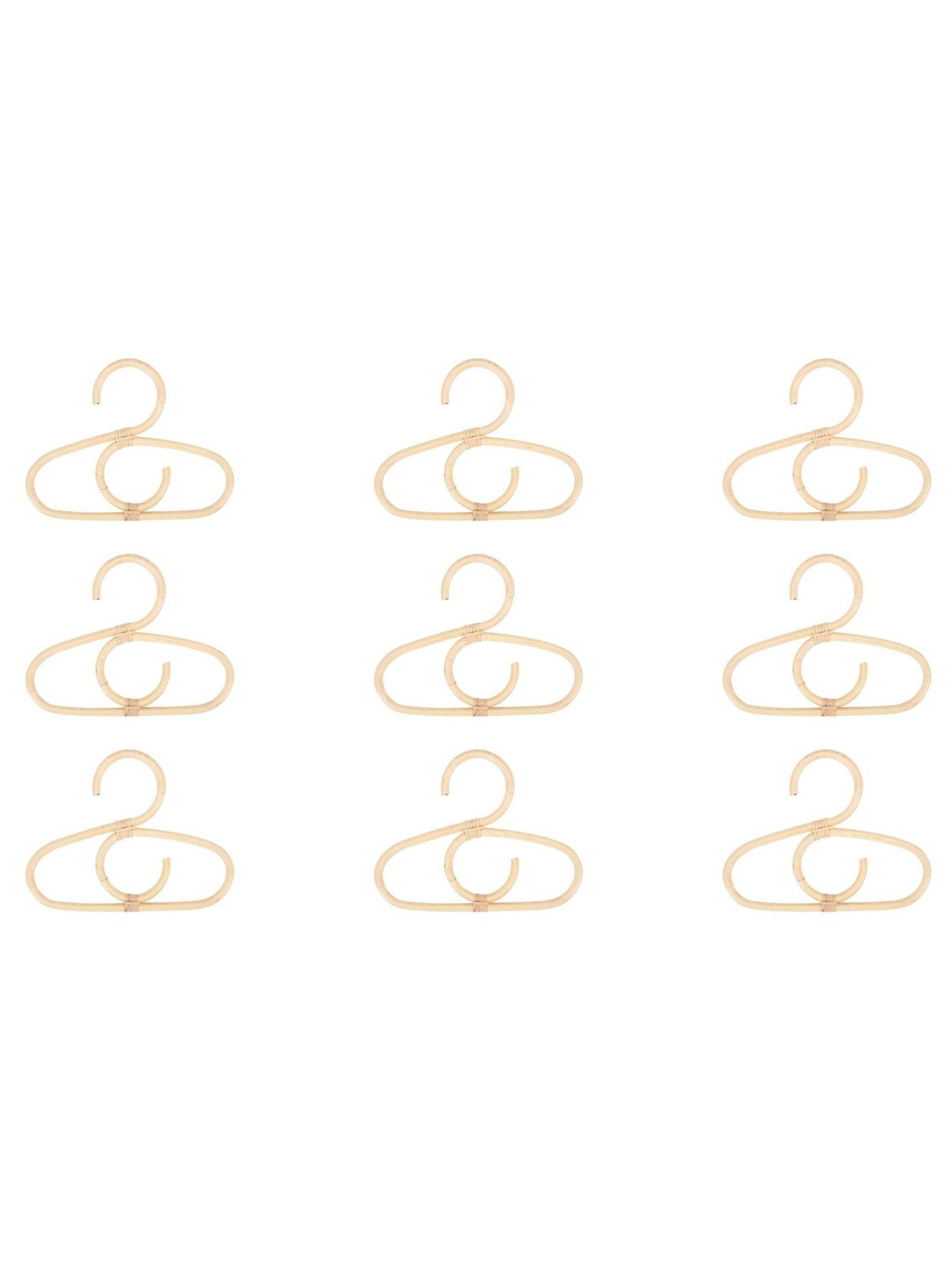 Cuddleco Natural Aria Set of 9 Hangers Rattan - Image 2 of 2