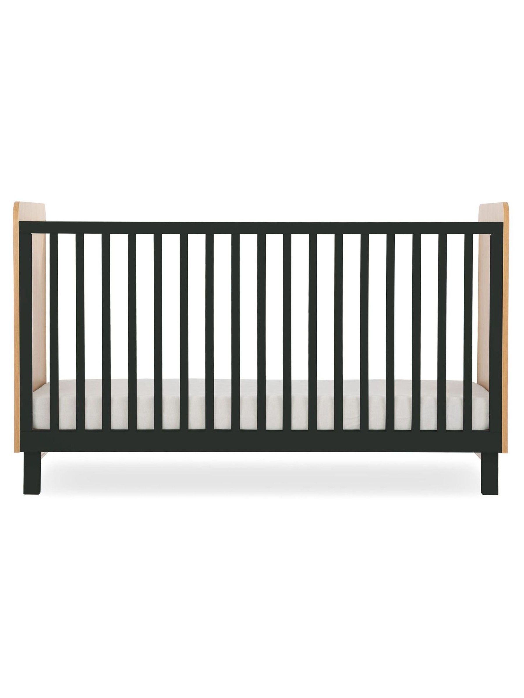 Cuddleco Black Rafi Cot Bed in Oak and White - Image 5 of 6