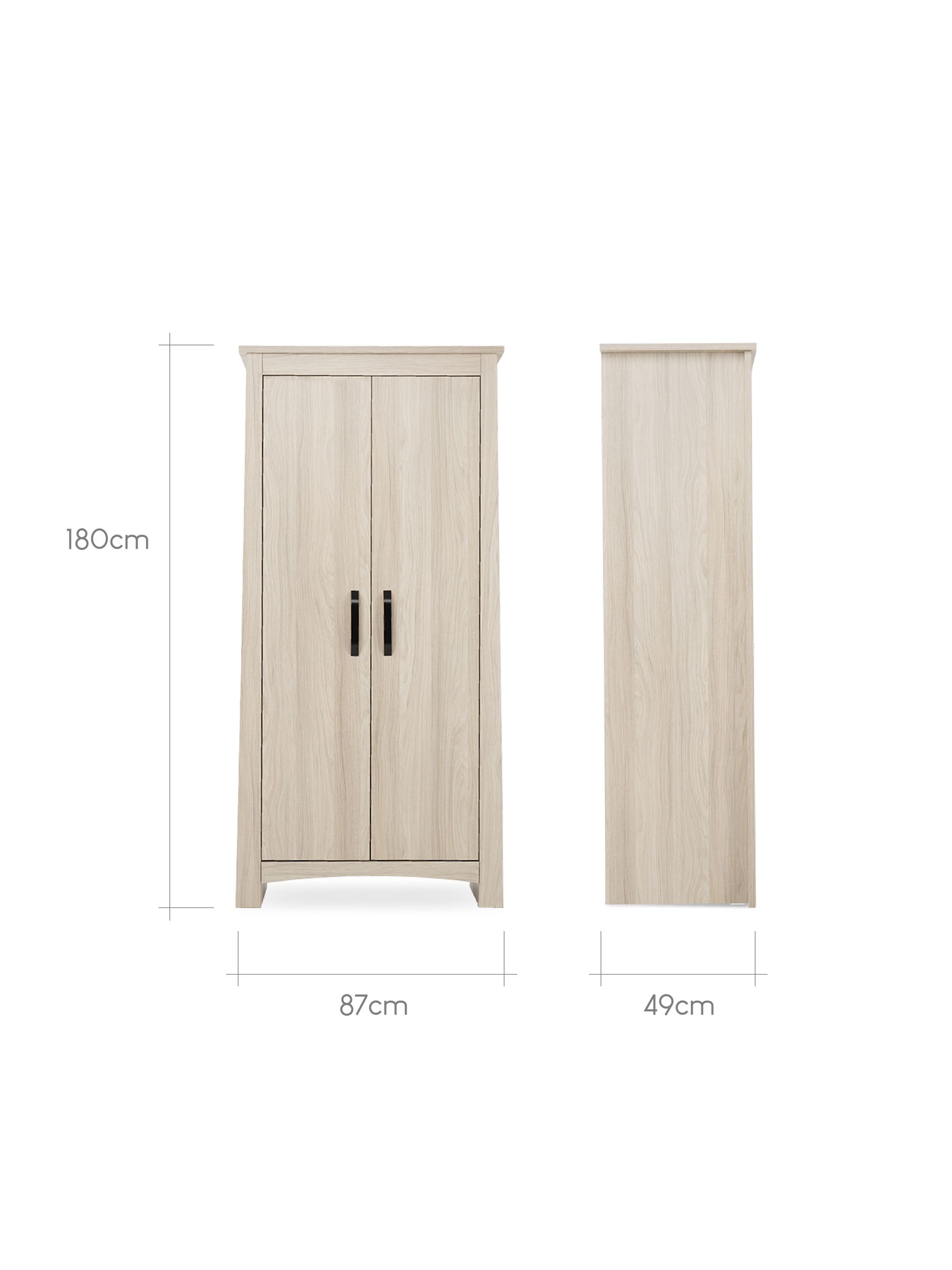 Cuddleco Ash Isla 2 Door Nursery Wardrobe - Image 5 of 5