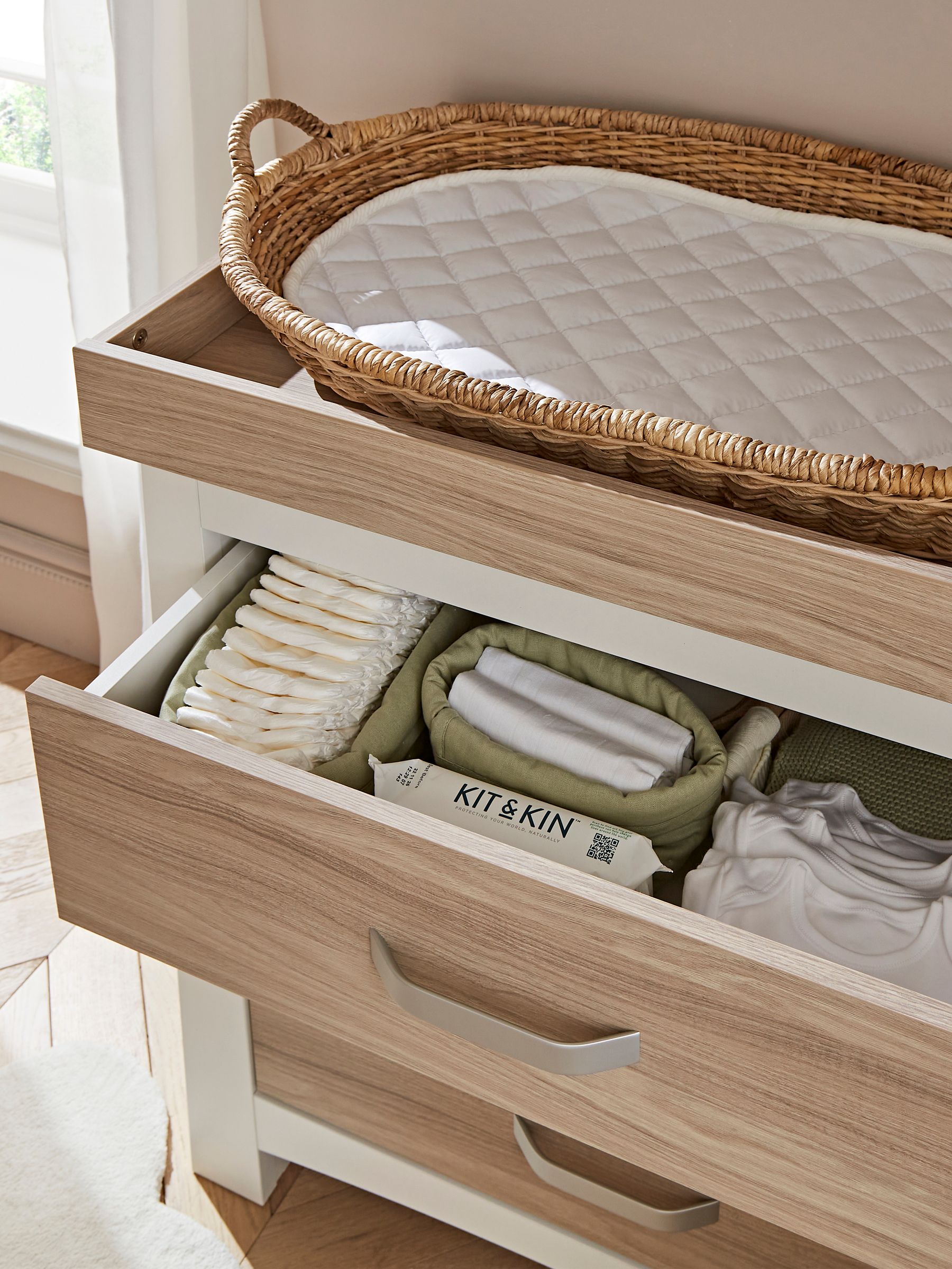 Cuddleco White Ada Dresser Changer in White and Ash - Image 2 of 5