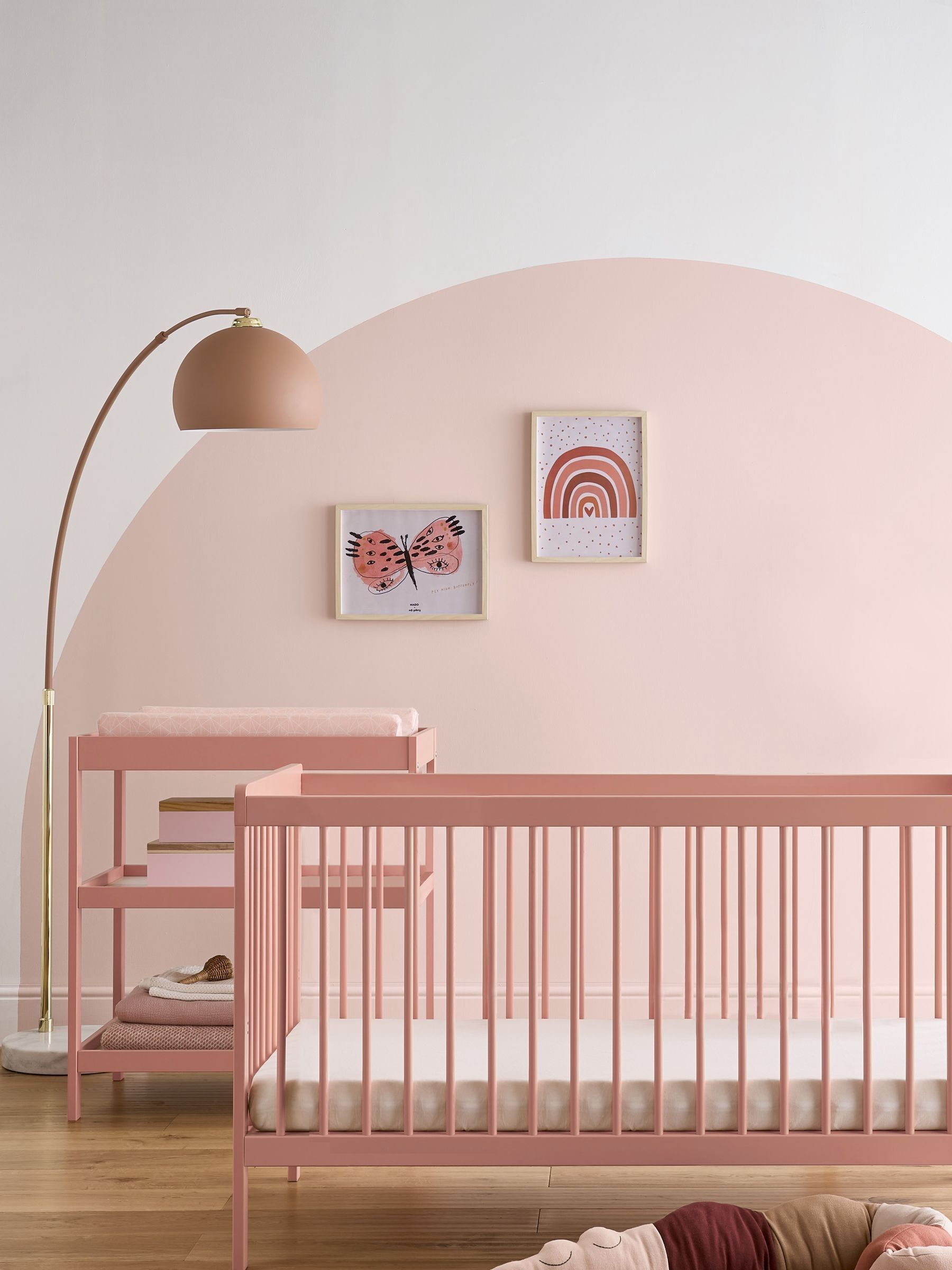 CuddleCo Pink Nola 2 Piece Nursery Furniture Set - Image 1 of 5