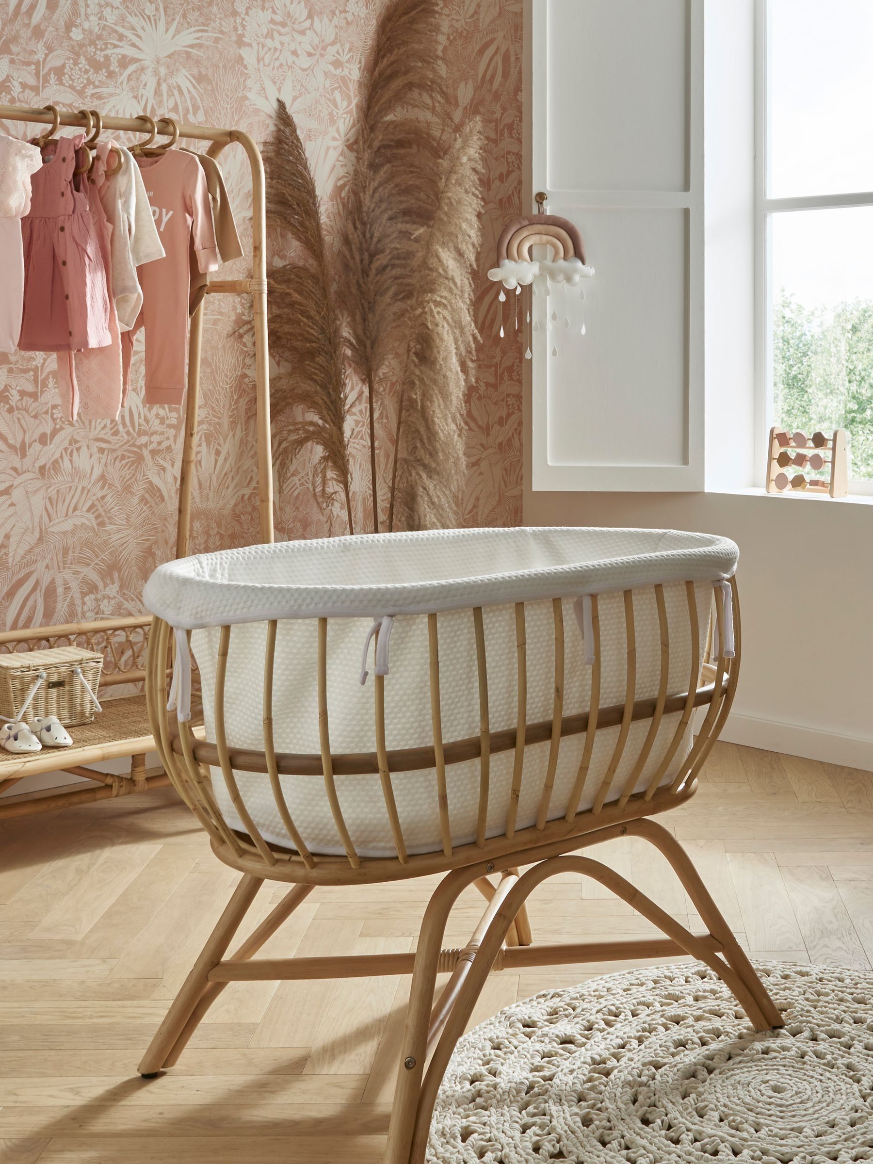 Cuddleco Natural Aria Crib Rattan - Image 2 of 5