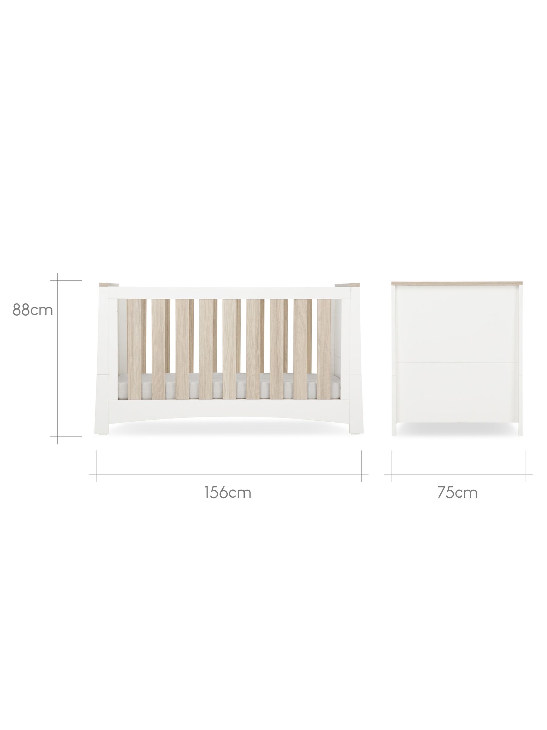 Cuddleco 3 Piece White and Ash Nursery Furniture Set - Image 6 of 8