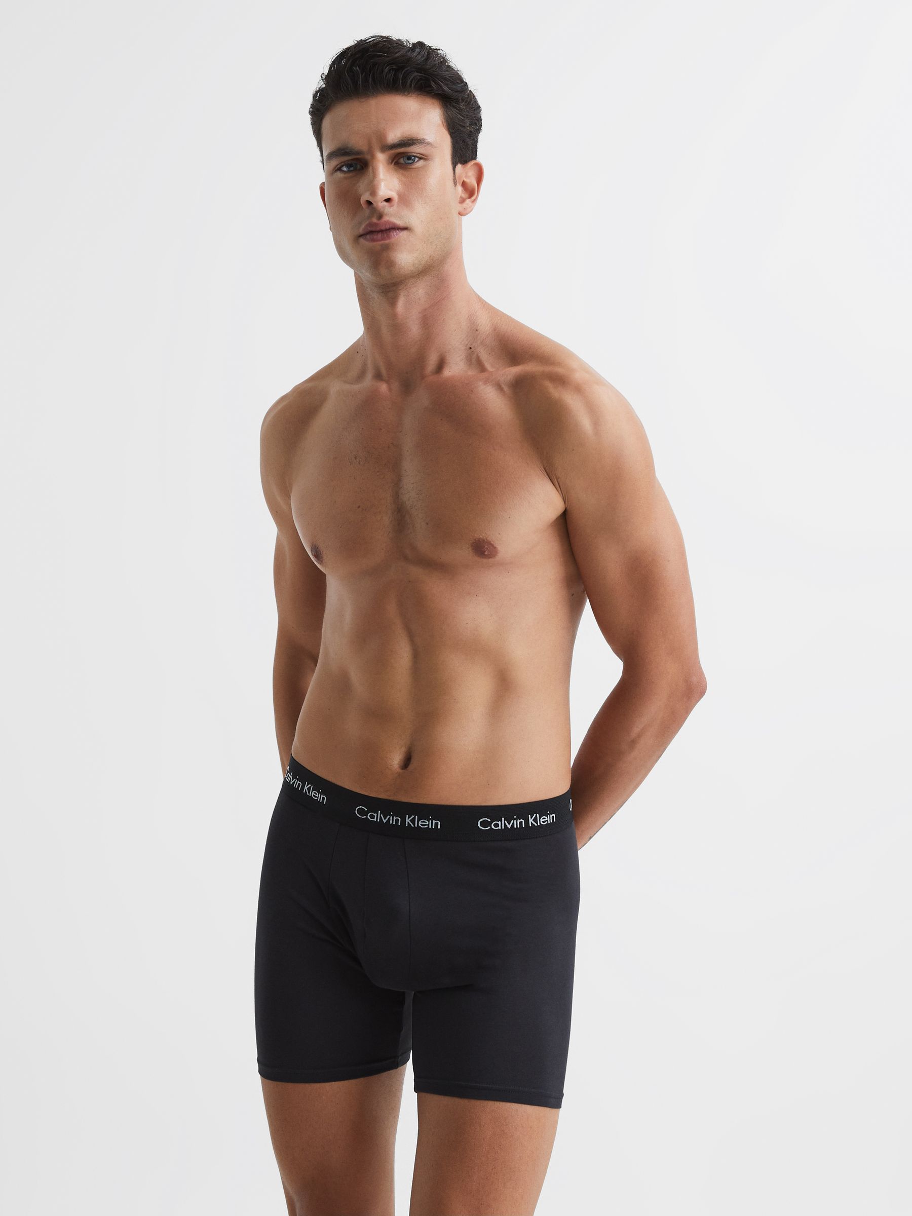 Calvin Klein Underwear 3 Pack Trunks in Blue Multi - Image 1 of 8