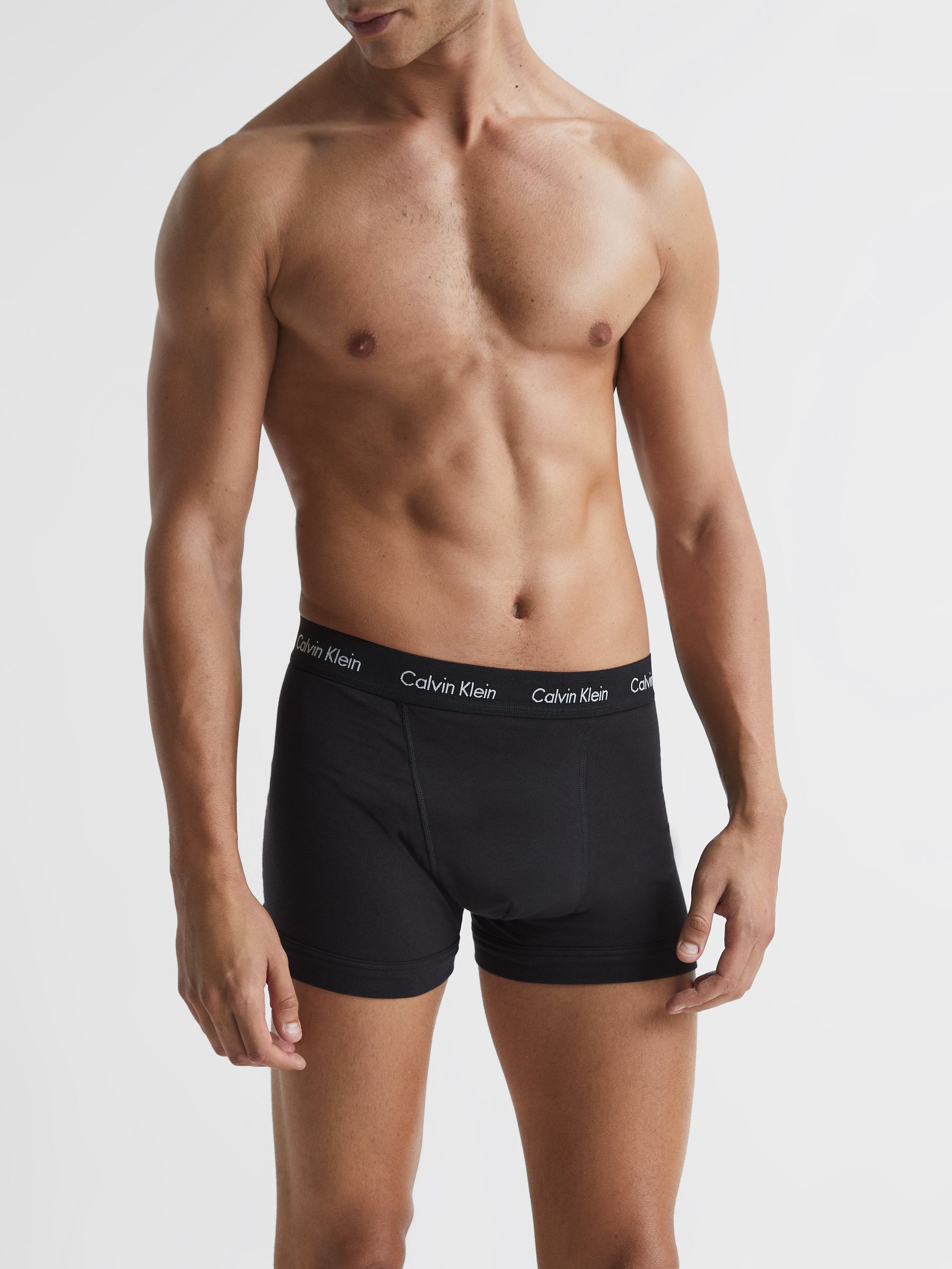 Calvin Klein Underwear 3 Pack Trunks in Black - Image 1 of 4