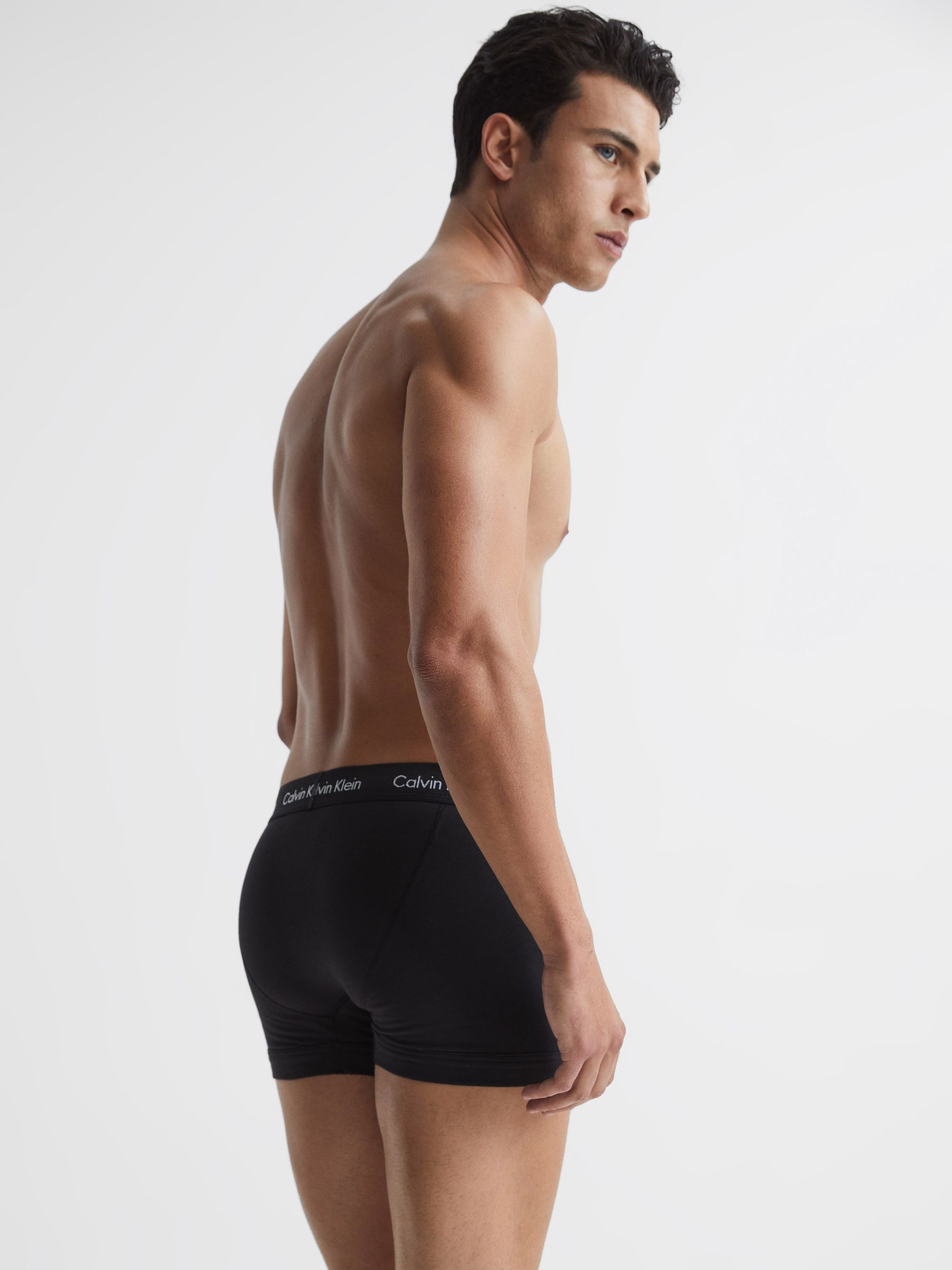 Calvin Klein Underwear 3 Pack Trunks in Black - Image 4 of 4