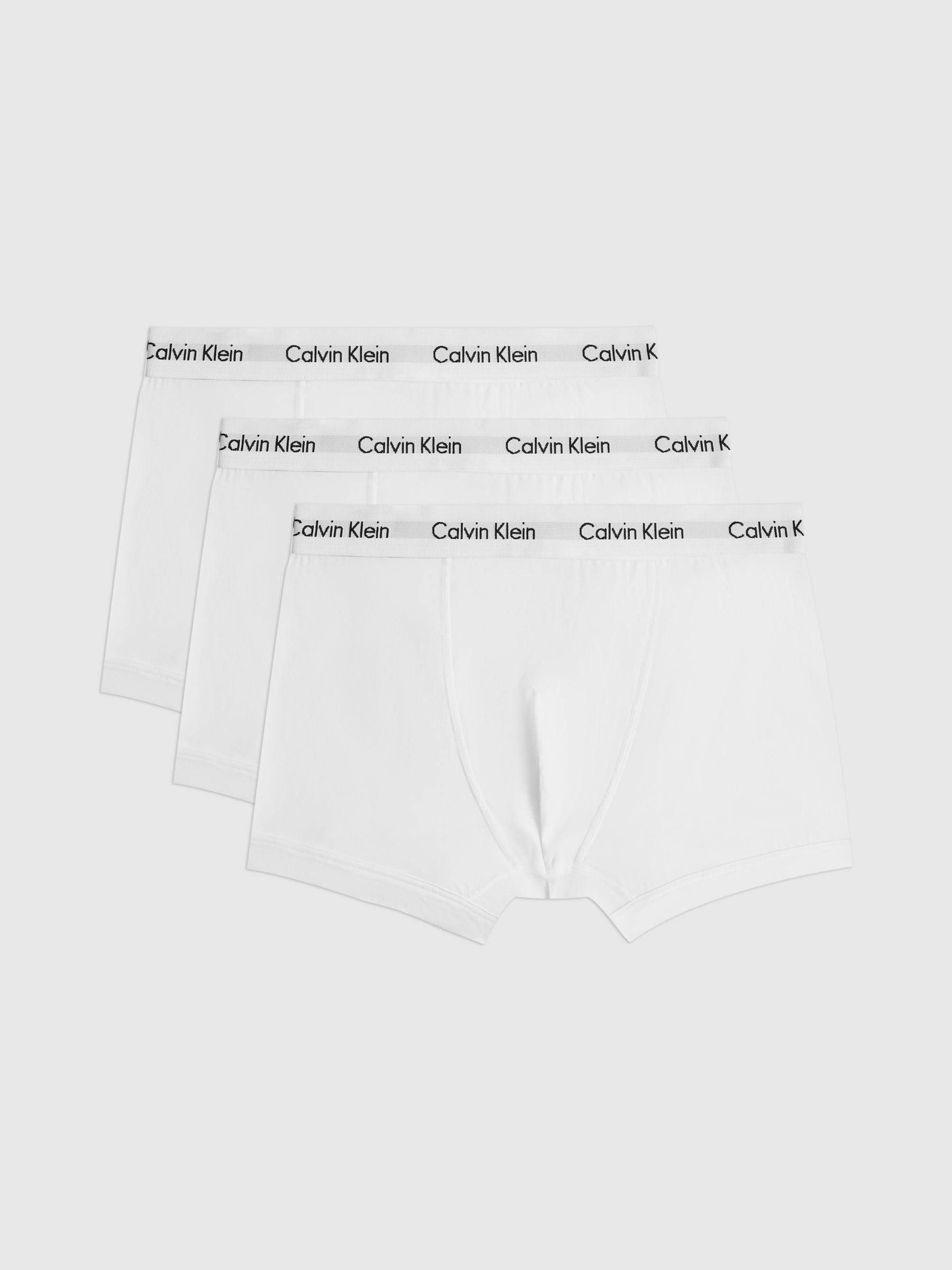 Calvin Klein Underwear 3 Pack Trunks in White - Image 2 of 5