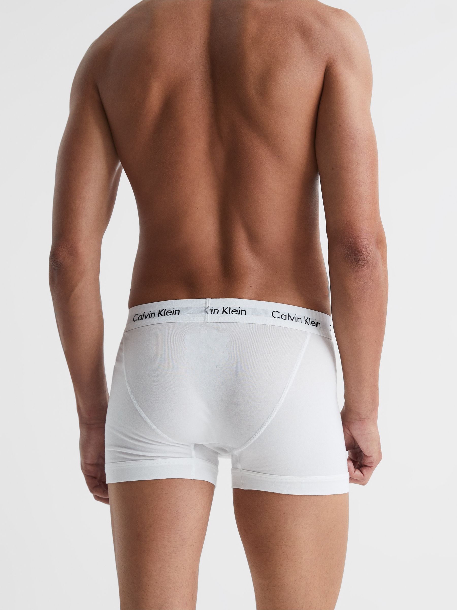 Calvin Klein Underwear 3 Pack Trunks in White - Image 5 of 5
