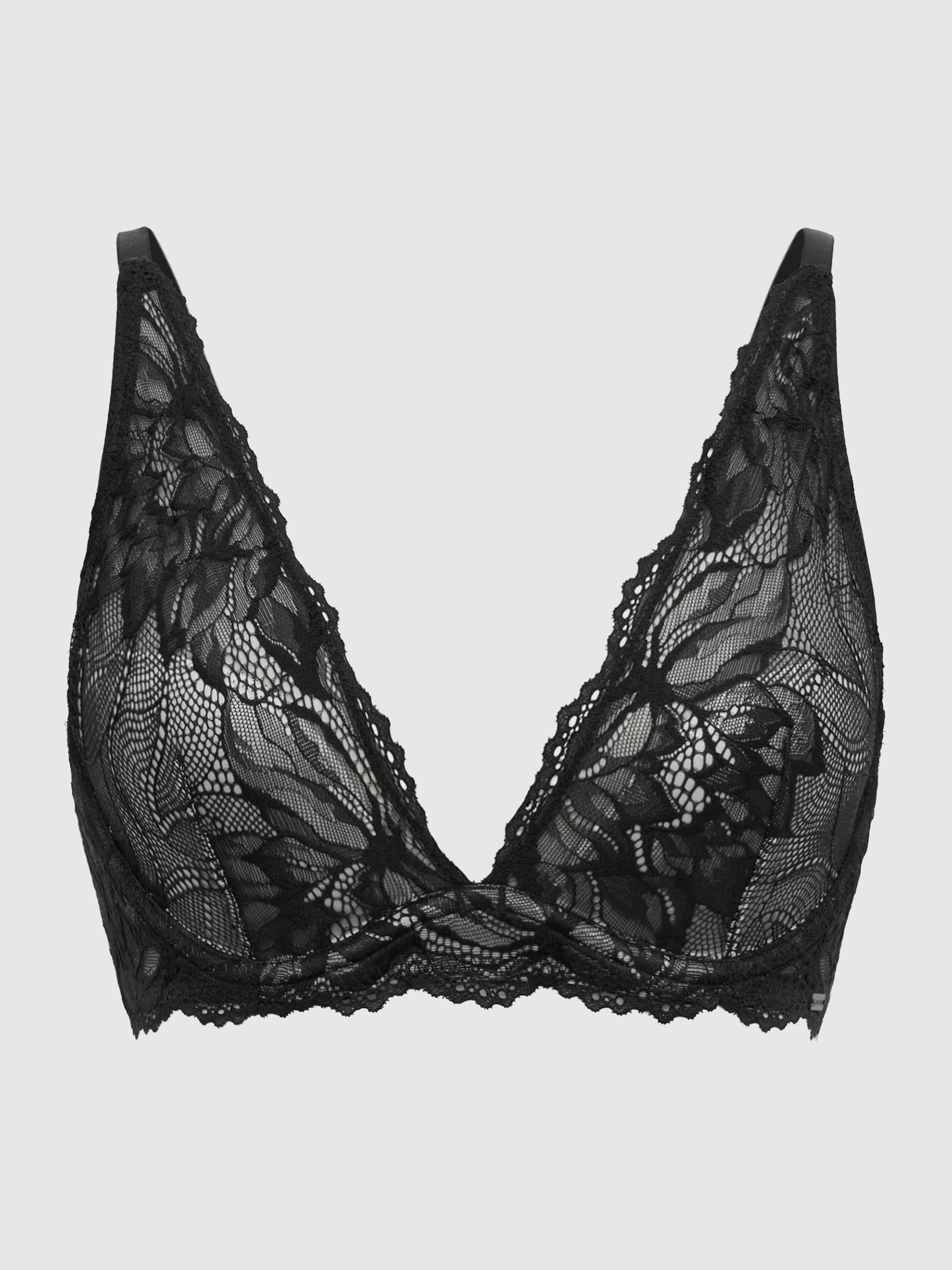 Underwear Plunge Bra in Black - Image 2 of 6