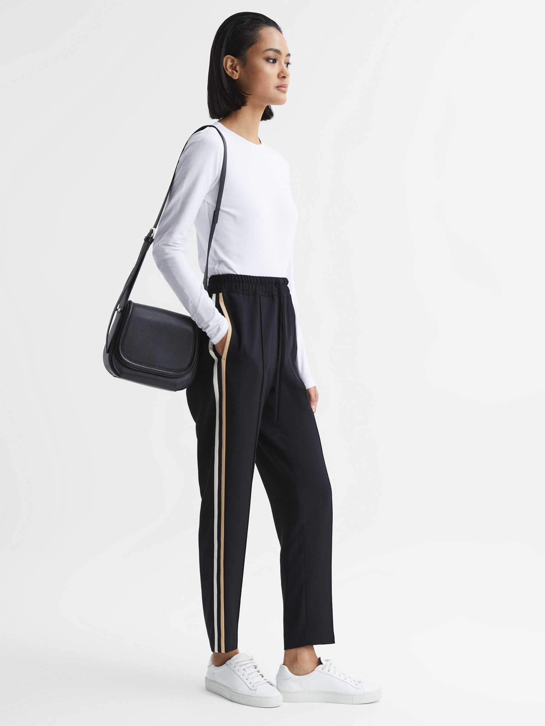 Long Sleeve Crew Neck Top in White - Image 3 of 6