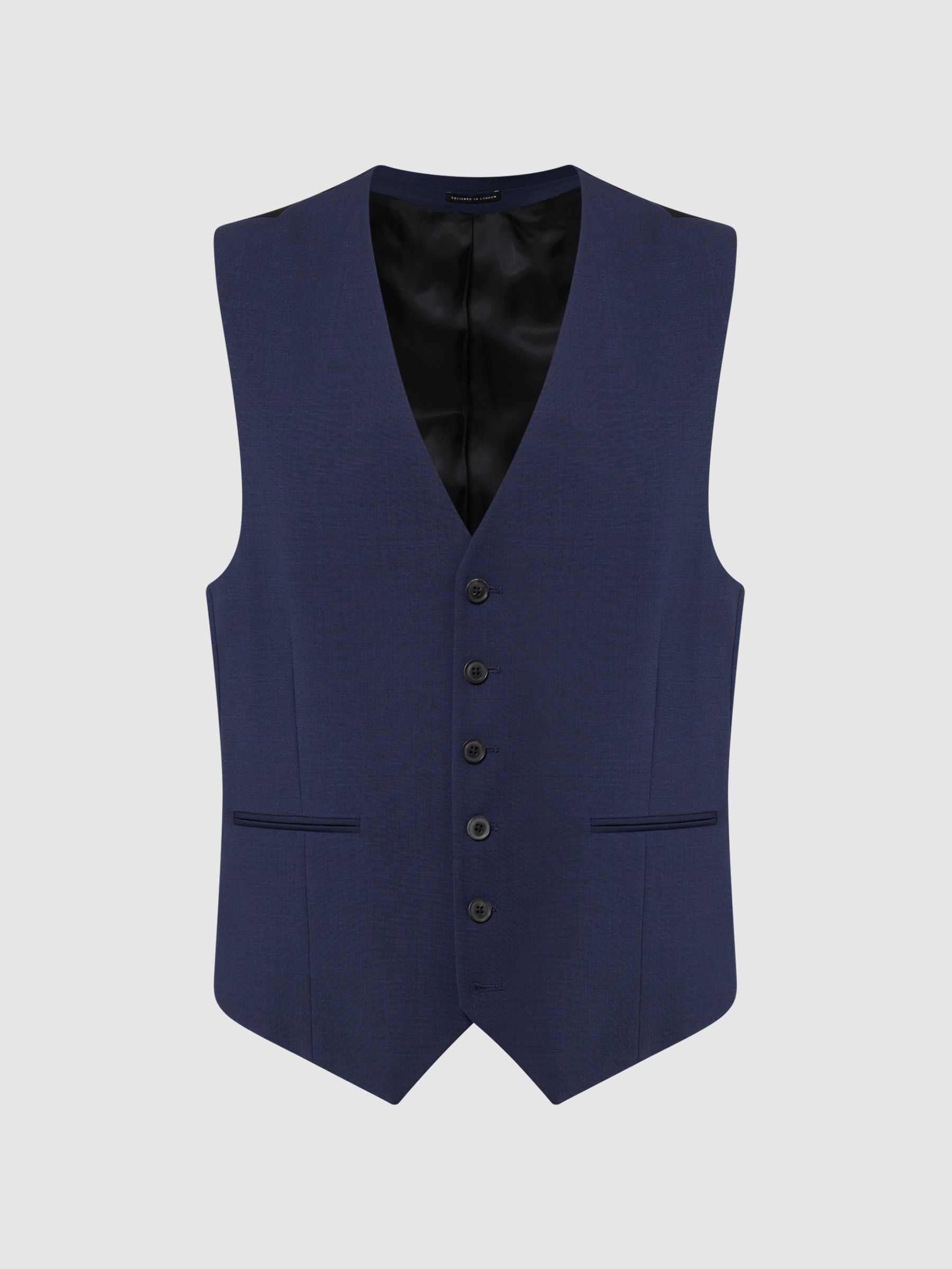 Slim Fit Waistcoat in Bright Blue - Image 2 of 6