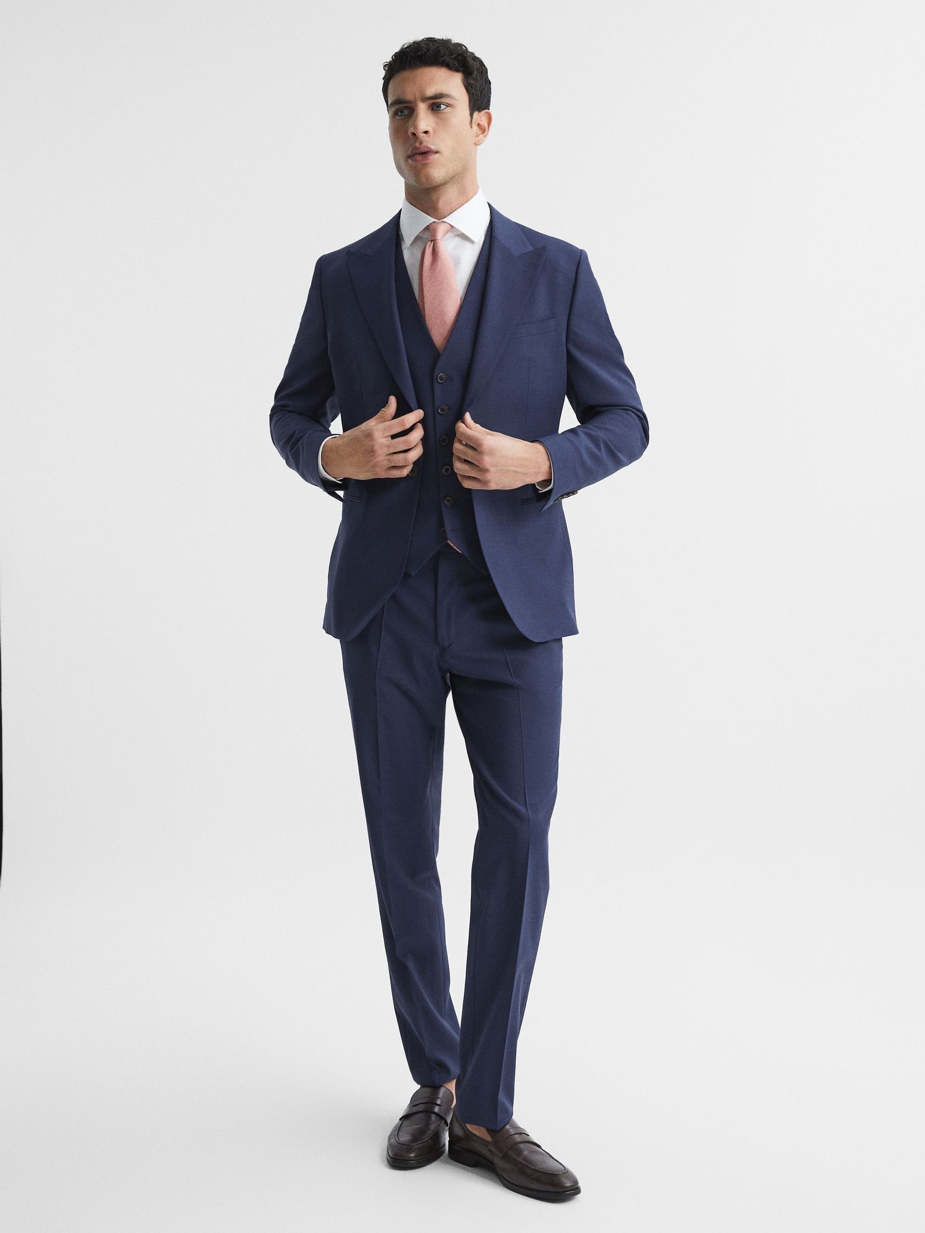 Slim Fit Waistcoat in Bright Blue - Image 6 of 6