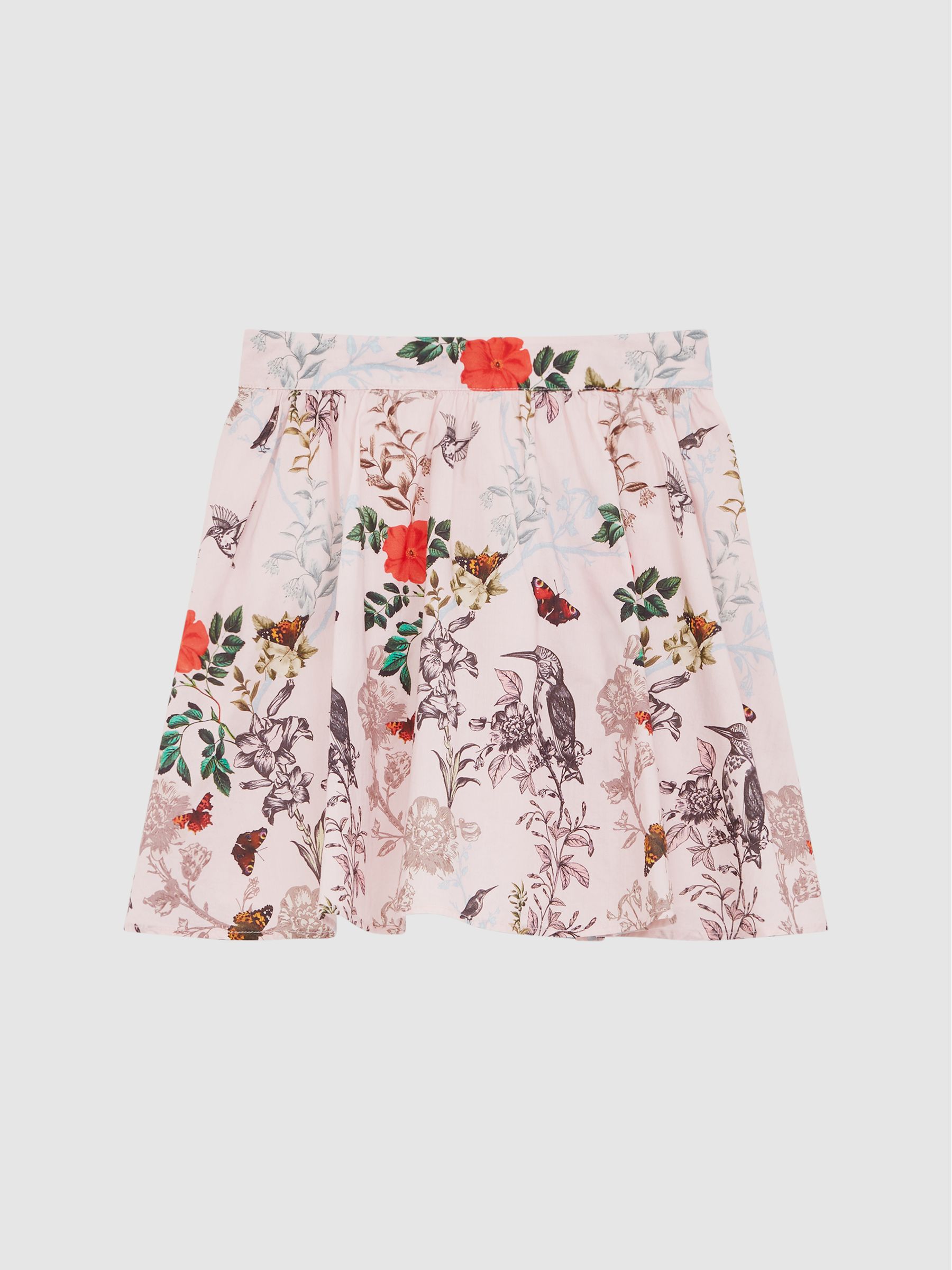 Floral Printed High-Rise Skirt in Ivory Print - Image 2 of 6