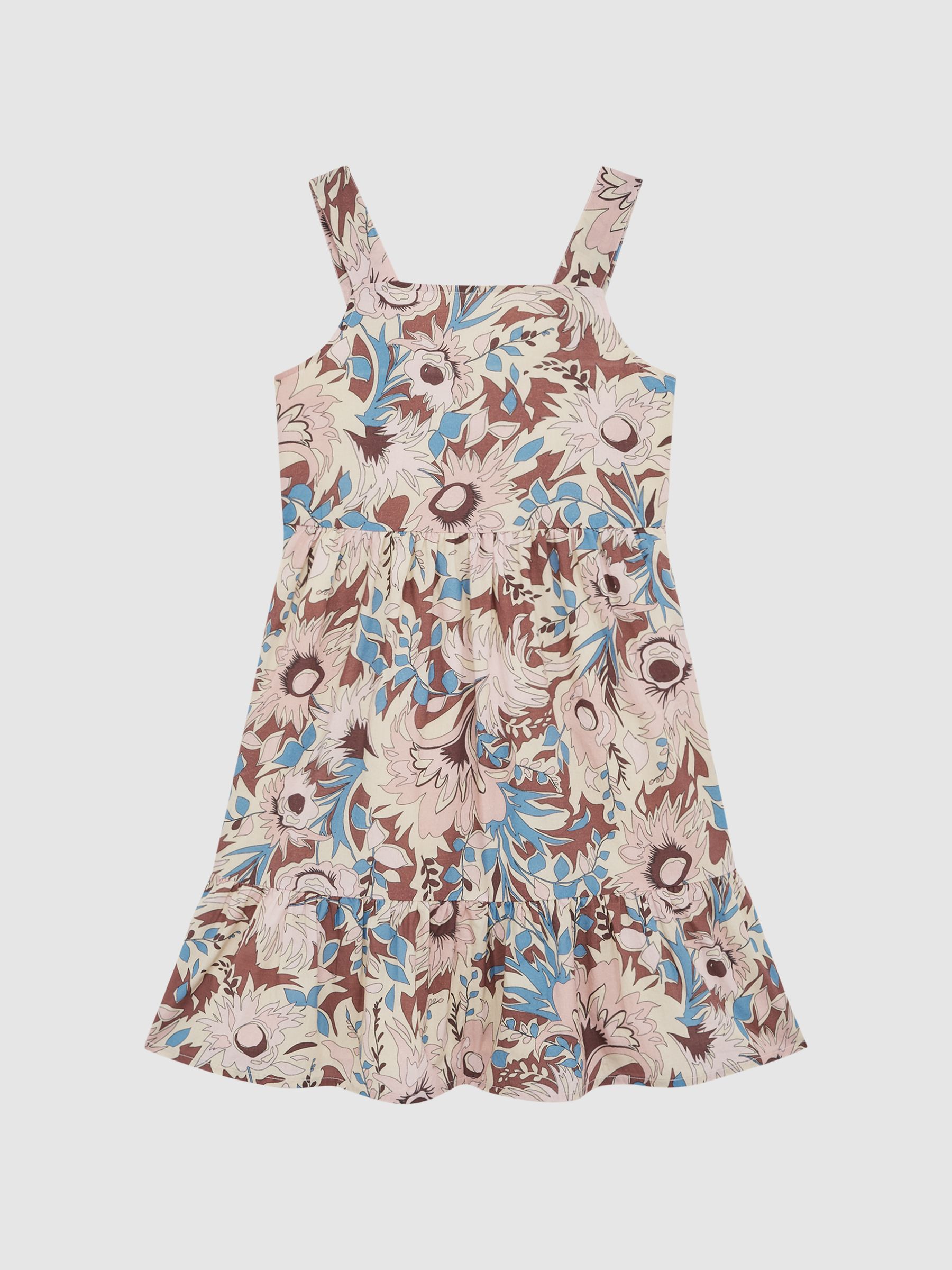 9-12 yrs Printed Strappy Dress in Lilac - Image 2 of 6