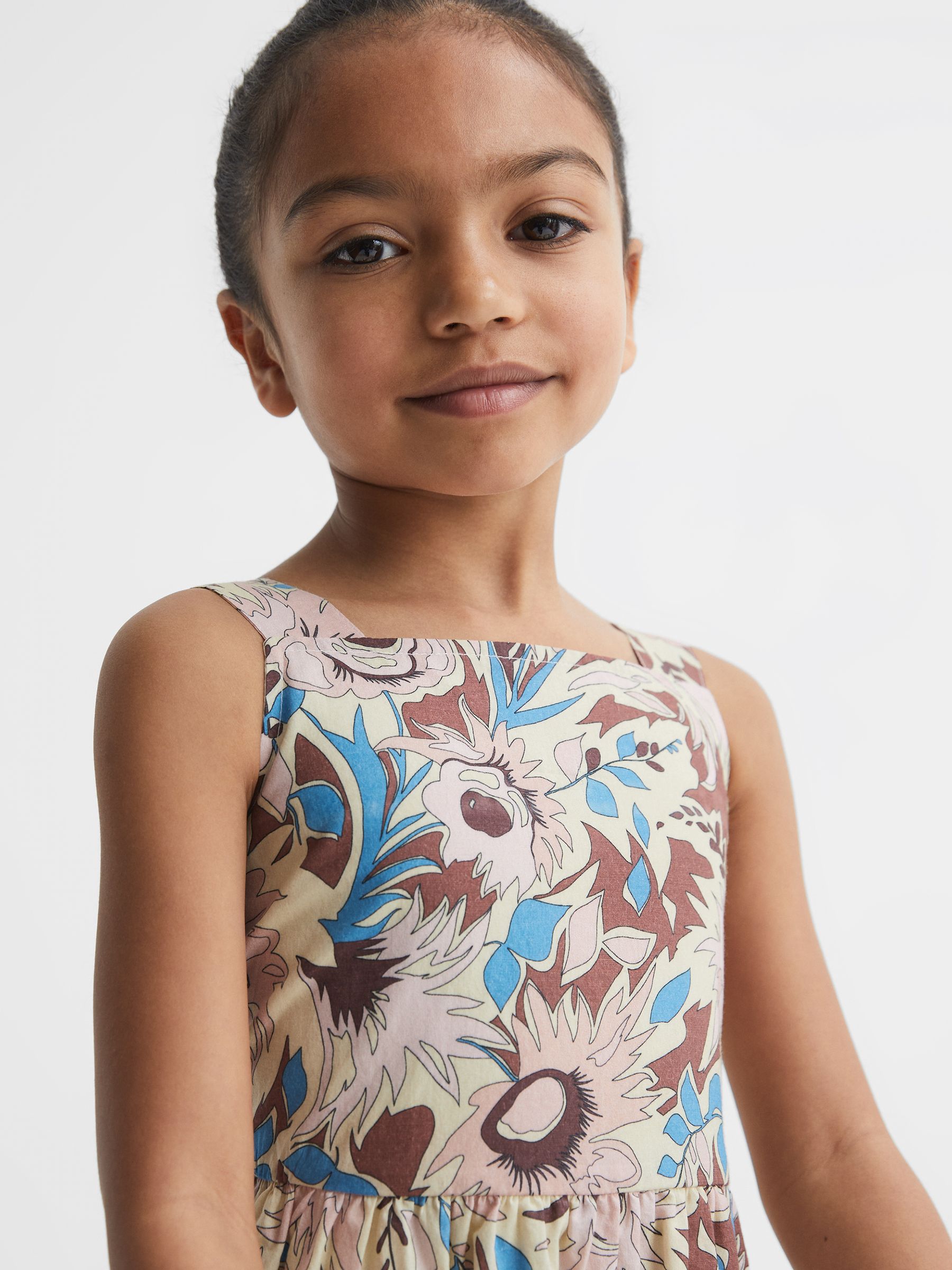 9-12 yrs Printed Strappy Dress in Lilac - Image 4 of 6