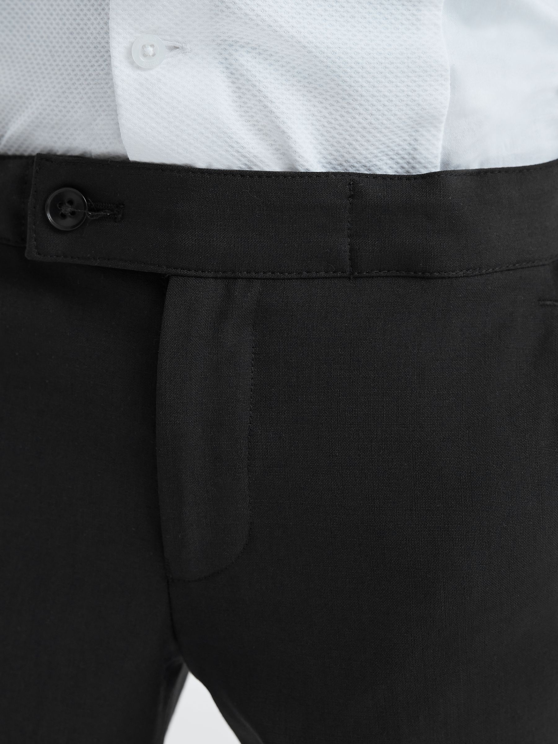 Senior Tuxedo Satin Stripe Trousers in Black - Image 4 of 6