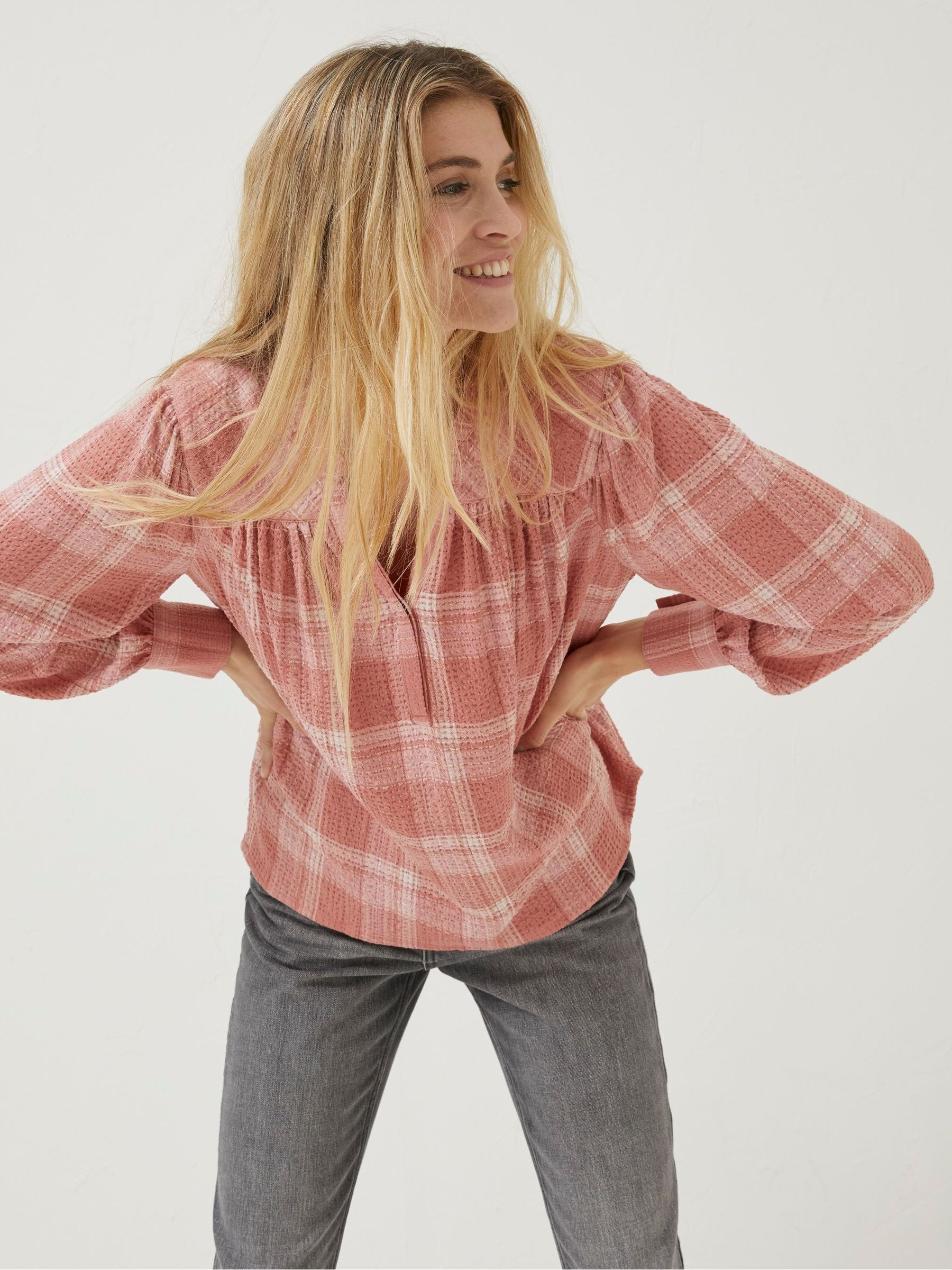 Brown Check Lou Blouse - Image 3 of 5