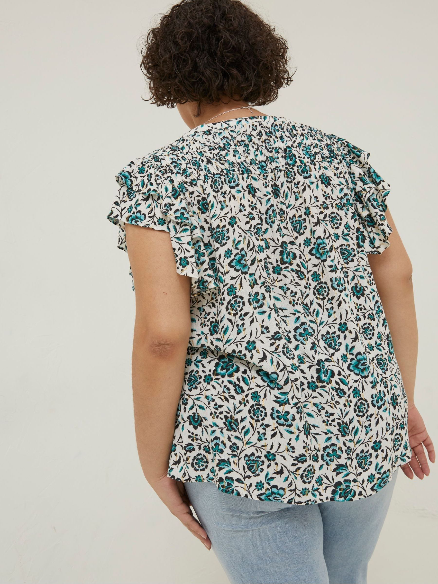 Natural Kai Sketched Floral Top - Image 2 of 3