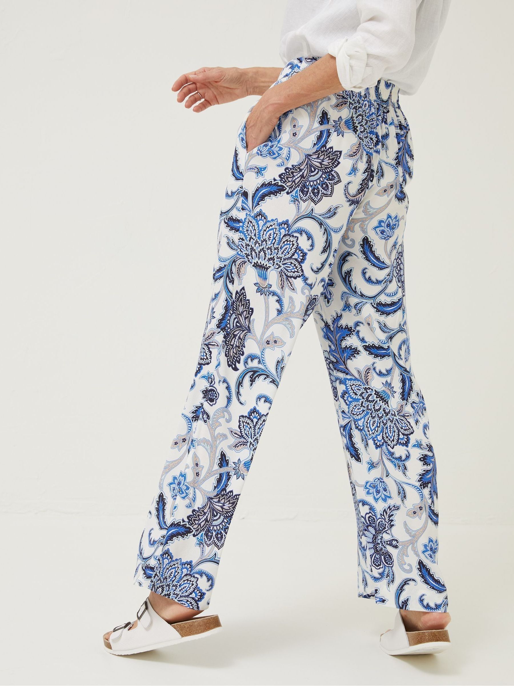 Natural Palace Floral Palazzo Trousers - Image 2 of 3
