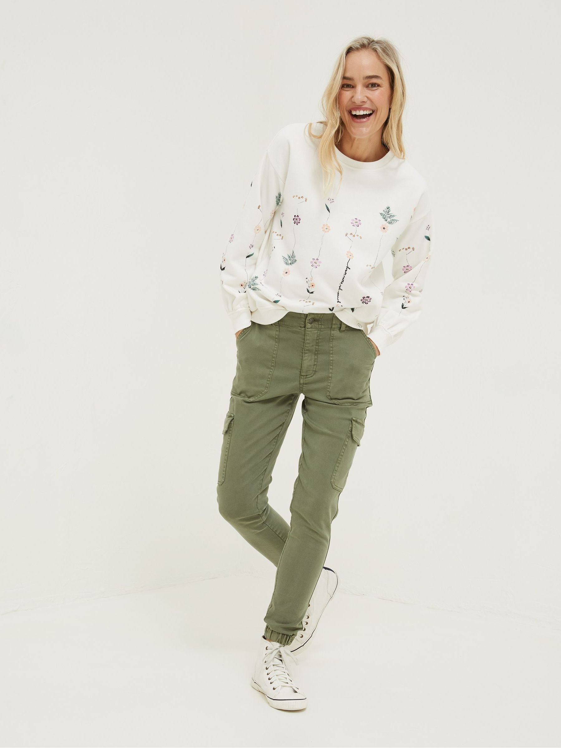 Hythe Green Cargo Trousers - Image 3 of 5