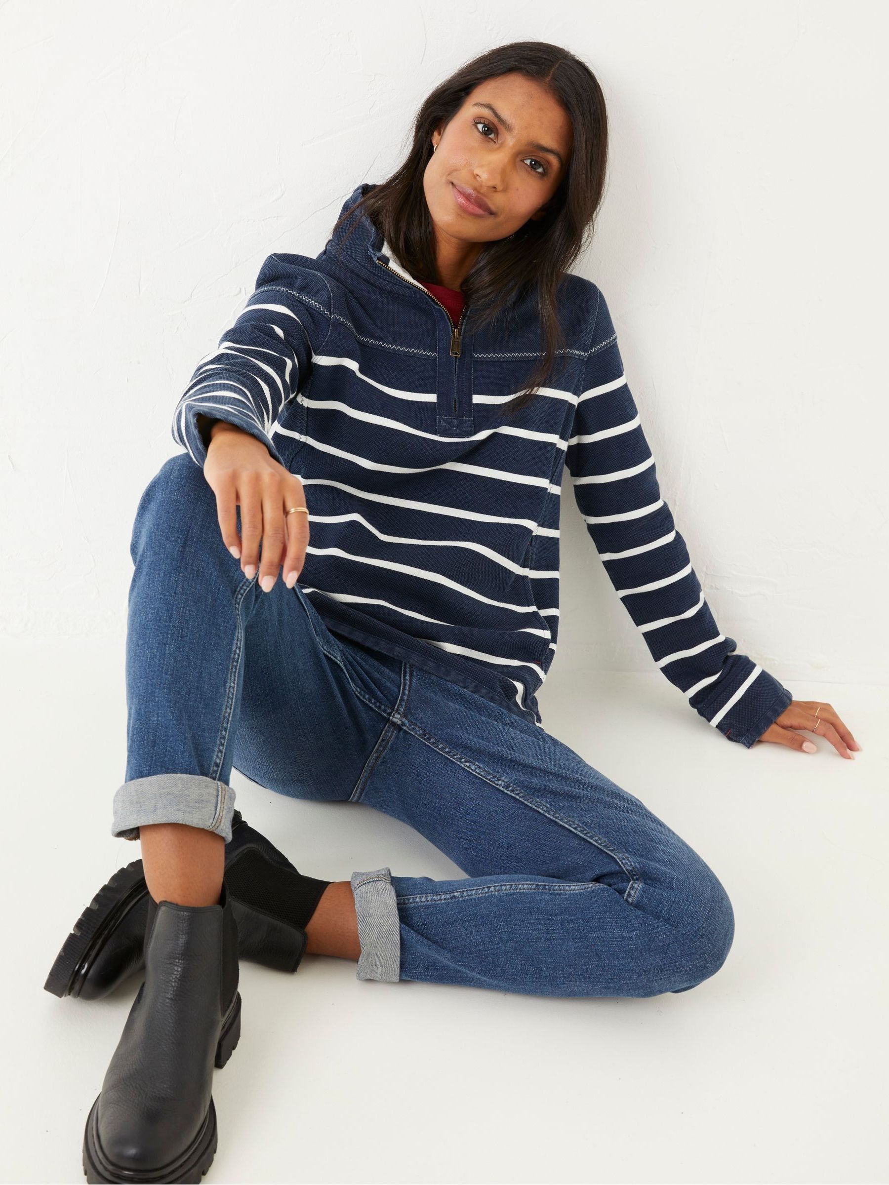 Blue Airlie Classic Breton Sweatshirt - Image 3 of 6